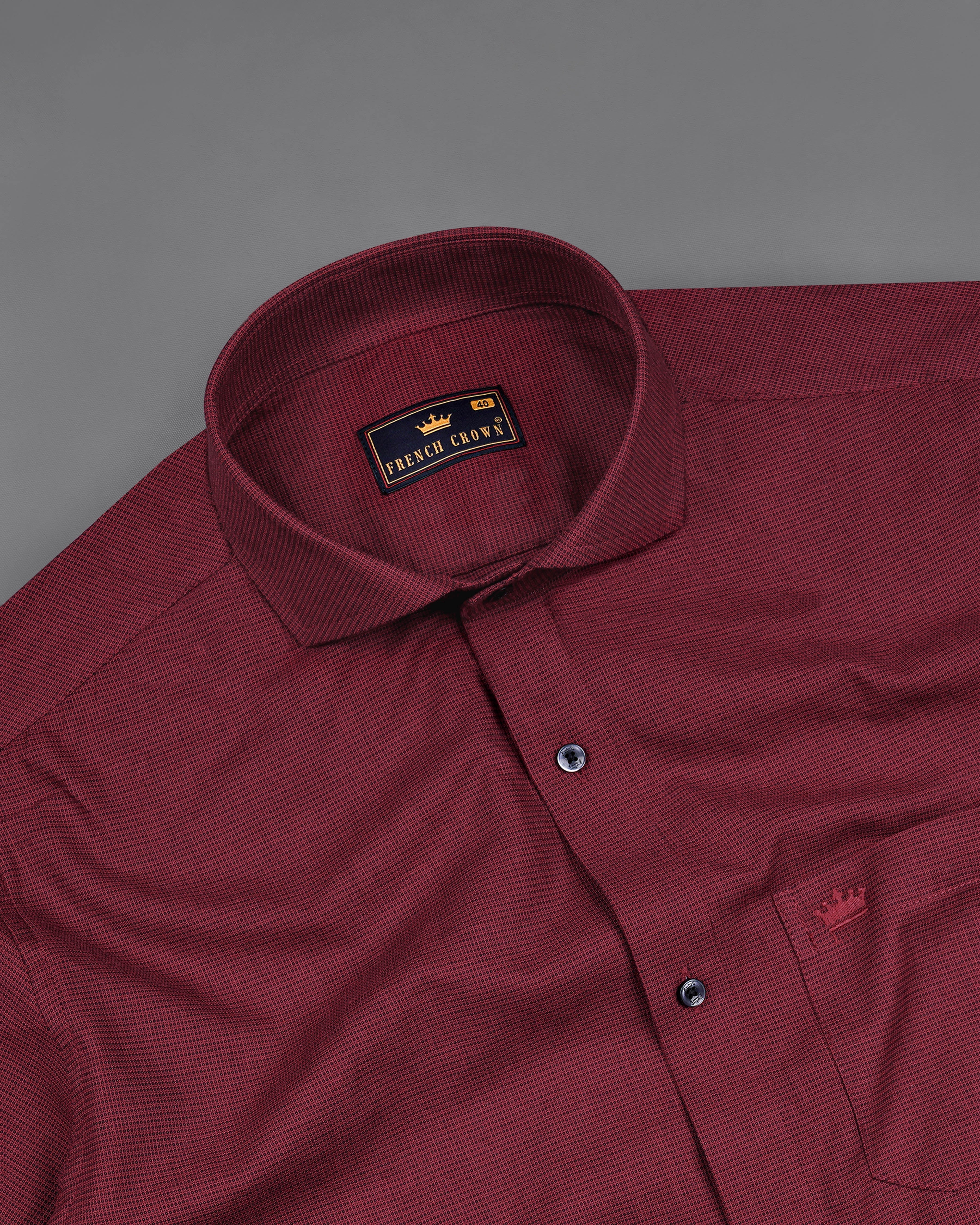 Scarlett Maroon Dobby Textured Premium Giza Cotton Shirt 8087-CA-BLK-38, 8087-CA-BLK-H-38, 8087-CA-BLK-39, 8087-CA-BLK-H-39, 8087-CA-BLK-40, 8087-CA-BLK-H-40, 8087-CA-BLK-42, 8087-CA-BLK-H-42, 8087-CA-BLK-44, 8087-CA-BLK-H-44, 8087-CA-BLK-46, 8087-CA-BLK-H-46, 8087-CA-BLK-48, 8087-CA-BLK-H-48, 8087-CA-BLK-50, 8087-CA-BLK-H-50, 8087-CA-BLK-52, 8087-CA-BLK-H-52