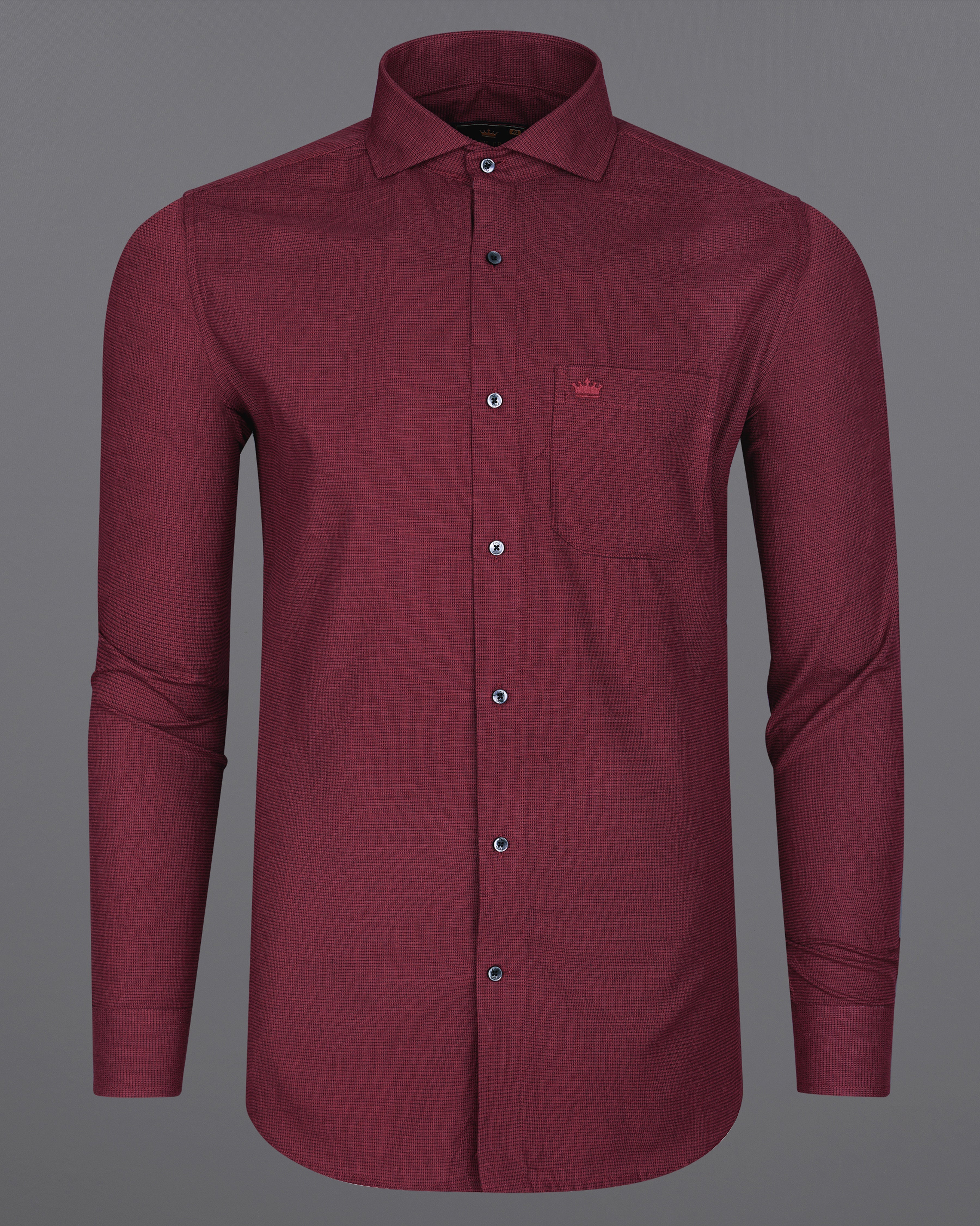 Scarlett Maroon Dobby Textured Premium Giza Cotton Shirt 8087-CA-BLK-38, 8087-CA-BLK-H-38, 8087-CA-BLK-39, 8087-CA-BLK-H-39, 8087-CA-BLK-40, 8087-CA-BLK-H-40, 8087-CA-BLK-42, 8087-CA-BLK-H-42, 8087-CA-BLK-44, 8087-CA-BLK-H-44, 8087-CA-BLK-46, 8087-CA-BLK-H-46, 8087-CA-BLK-48, 8087-CA-BLK-H-48, 8087-CA-BLK-50, 8087-CA-BLK-H-50, 8087-CA-BLK-52, 8087-CA-BLK-H-52