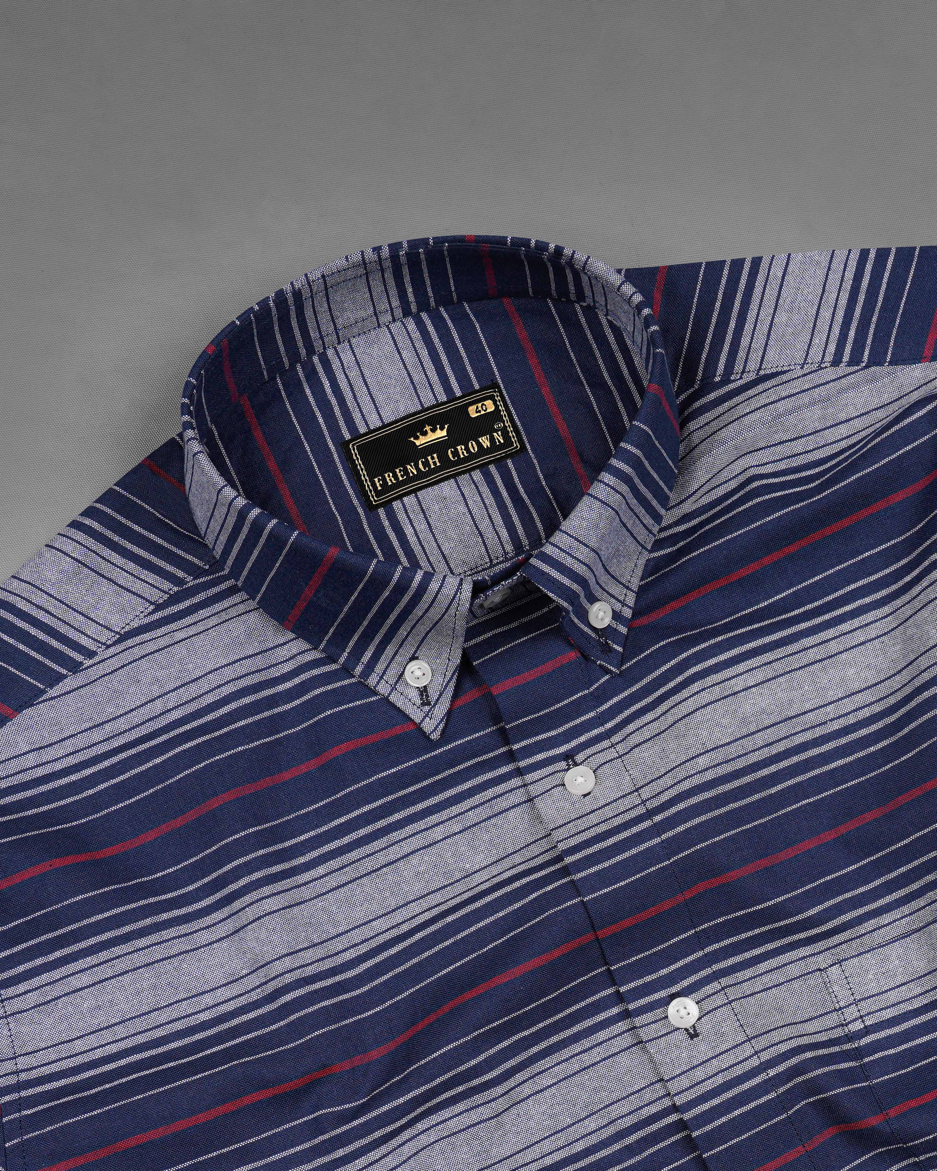 Bunting Navy Blue with Bright White and Cardinal Red Striped Royal Oxford Shirt 8088-BD-38, 8088-BD-H-38, 8088-BD-39, 8088-BD-H-39, 8088-BD-40, 8088-BD-H-40, 8088-BD-42, 8088-BD-H-42, 8088-BD-44, 8088-BD-H-44, 8088-BD-46, 8088-BD-H-46, 8088-BD-48, 8088-BD-H-48, 8088-BD-50, 8088-BD-H-50, 8088-BD-52, 8088-BD-H-52