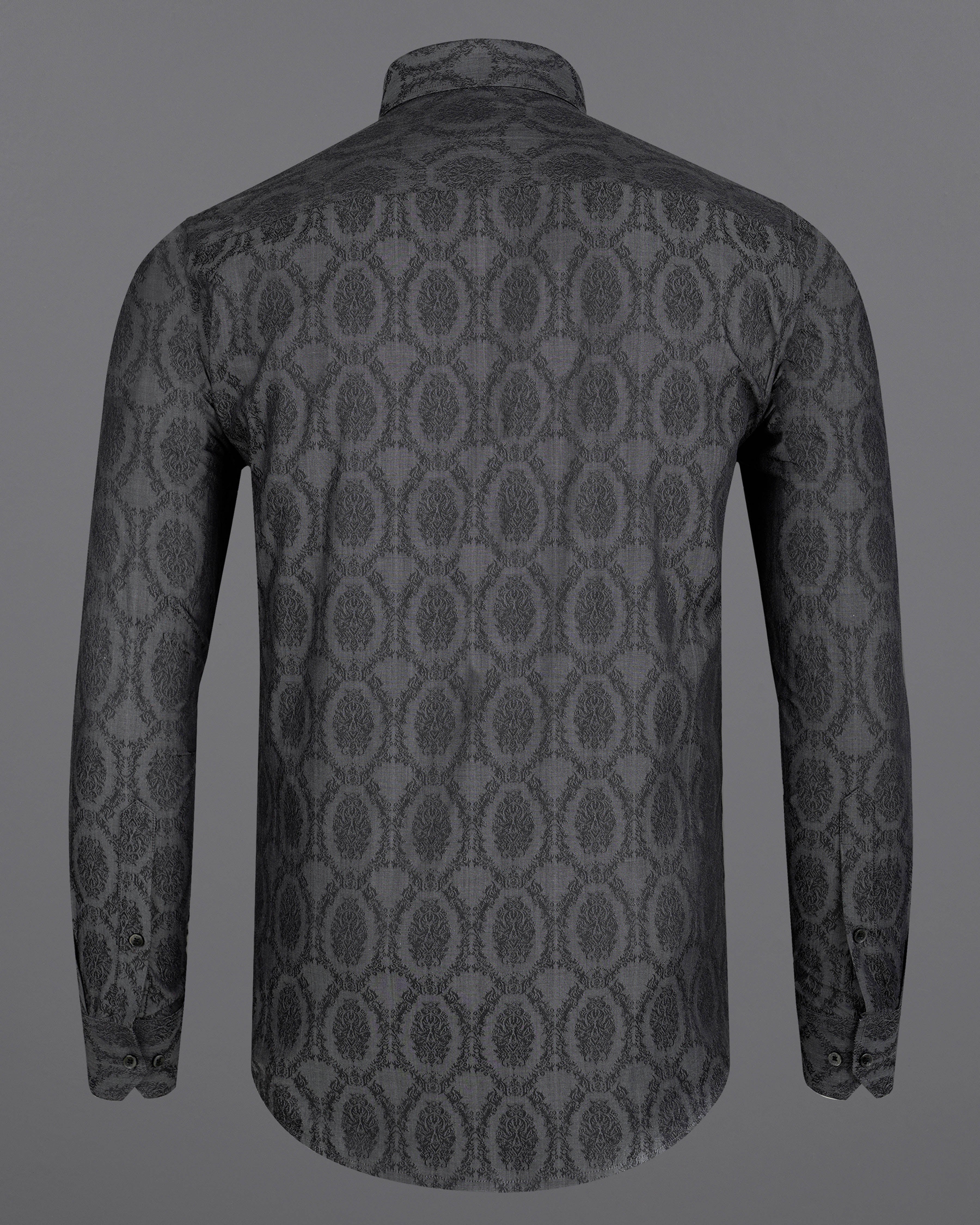 Tundora Gray Damask Dobby Textured Premium Giza Cotton Shirt 8105-BLK-38, 8105-BLK-H-38, 8105-BLK-39, 8105-BLK-H-39, 8105-BLK-40, 8105-BLK-H-40, 8105-BLK-42, 8105-BLK-H-42, 8105-BLK-44, 8105-BLK-H-44, 8105-BLK-46, 8105-BLK-H-46, 8105-BLK-48, 8105-BLK-H-48, 8105-BLK-50, 8105-BLK-H-50, 8105-BLK-52, 8105-BLK-H-52