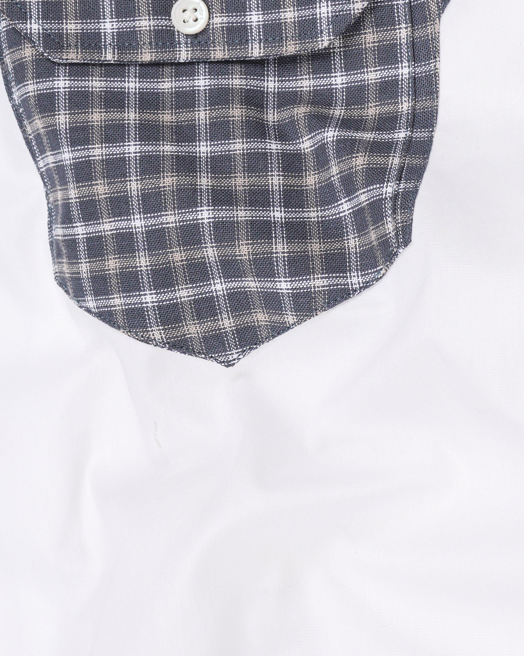 Bright White with Cadet Gray Checkered Super Soft Premium Cotton Designer Shirt 8136-CC-P188-38, 8136-CC-P188-H-38, 8136-CC-P188-39, 8136-CC-P188-H-39, 8136-CC-P188-40, 8136-CC-P188-H-40, 8136-CC-P188-42, 8136-CC-P188-H-42, 8136-CC-P188-44, 8136-CC-P188-H-44, 8136-CC-P188-46, 8136-CC-P188-H-46, 8136-CC-P188-48, 8136-CC-P188-H-48, 8136-CC-P188-50, 8136-CC-P188-H-50, 8136-CC-P188-52, 8136-CC-P188-H-52