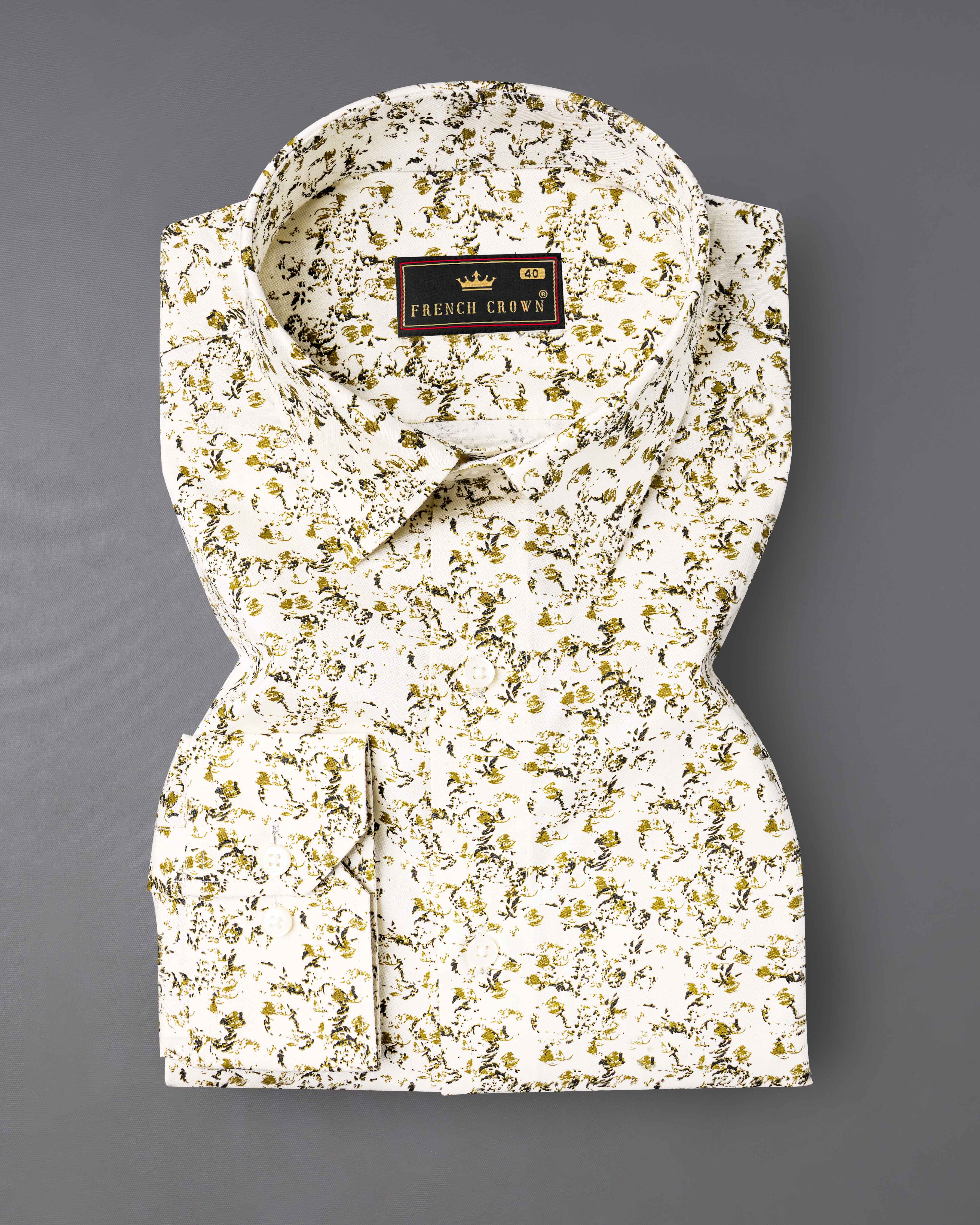 Sauvignon Cream Printed with Black Patches Twill Premium Cotton Designer Shirt 8137-P193-38, 8137-P193-H-38, 8137-P193-39, 8137-P193-H-39, 8137-P193-40, 8137-P193-H-40, 8137-P193-42, 8137-P193-H-42, 8137-P193-44, 8137-P193-H-44, 8137-P193-46, 8137-P193-H-46, 8137-P193-48, 8137-P193-H-48, 8137-P193-50, 8137-P193-H-50, 8137-P193-52, 8137-P193-H-52