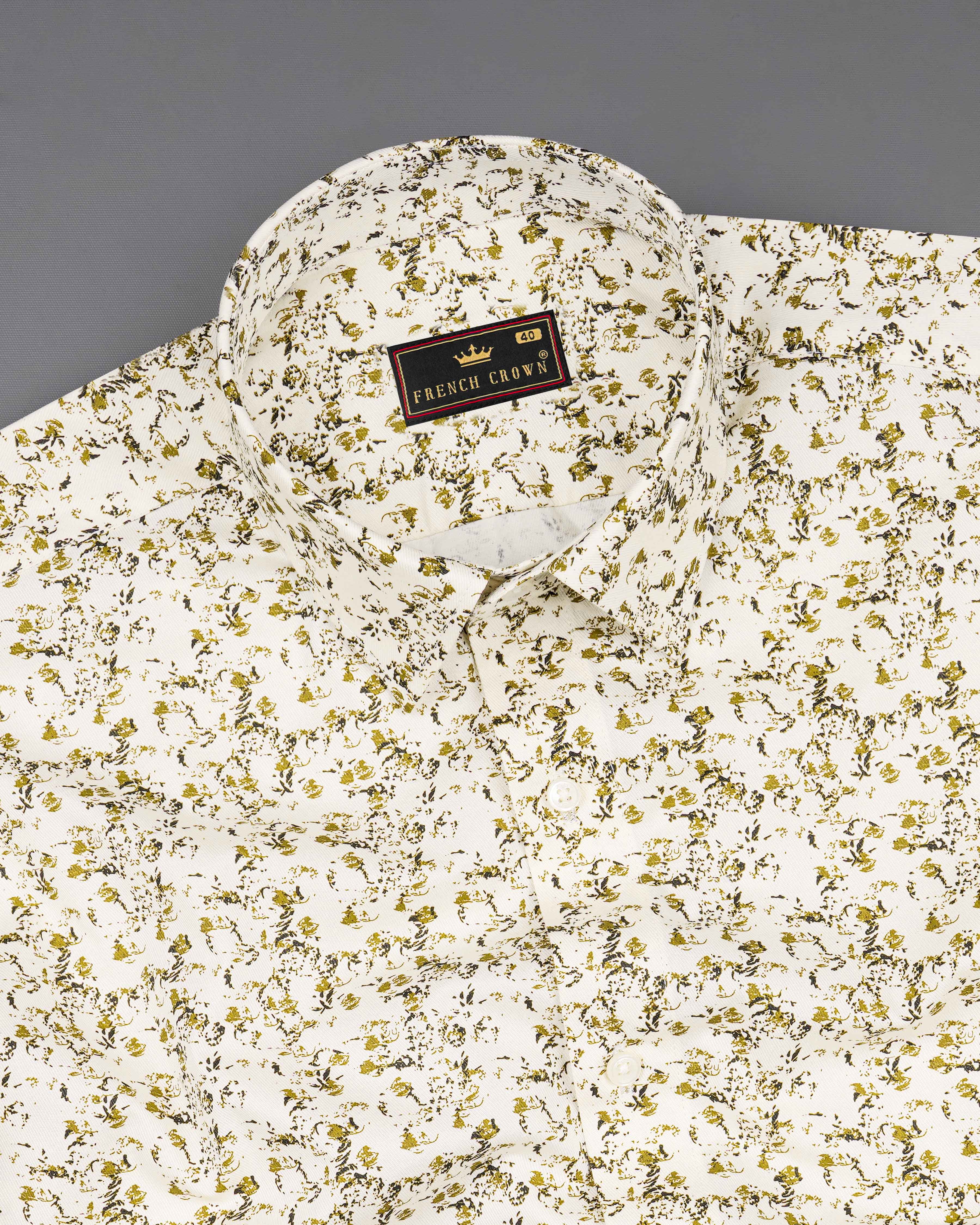 Sauvignon Cream Printed with Black Patches Twill Premium Cotton Designer Shirt 8137-P193-38, 8137-P193-H-38, 8137-P193-39, 8137-P193-H-39, 8137-P193-40, 8137-P193-H-40, 8137-P193-42, 8137-P193-H-42, 8137-P193-44, 8137-P193-H-44, 8137-P193-46, 8137-P193-H-46, 8137-P193-48, 8137-P193-H-48, 8137-P193-50, 8137-P193-H-50, 8137-P193-52, 8137-P193-H-52