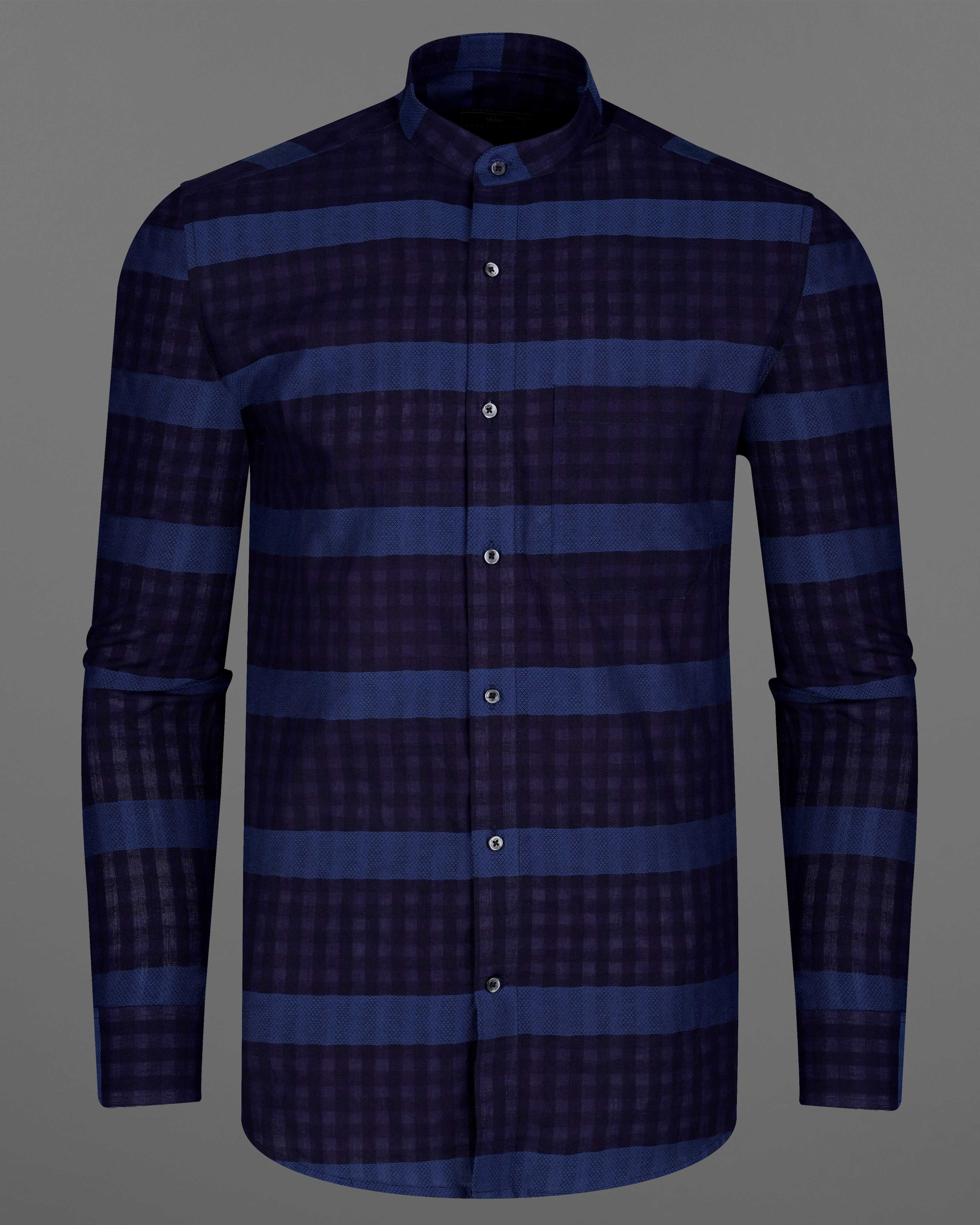 Baltic Sea Dark Blue with Meteorite Blue Striped Dobby Textured Premium Giza Cotton Shirt 8155-M-BLK-38, 8155-M-BLK-H-38, 8155-M-BLK-39, 8155-M-BLK-H-39, 8155-M-BLK-40, 8155-M-BLK-H-40, 8155-M-BLK-42, 8155-M-BLK-H-42, 8155-M-BLK-44, 8155-M-BLK-H-44, 8155-M-BLK-46, 8155-M-BLK-H-46, 8155-M-BLK-48, 8155-M-BLK-H-48, 8155-M-BLK-50, 8155-M-BLK-H-50, 8155-M-BLK-52, 8155-M-BLK-H-52