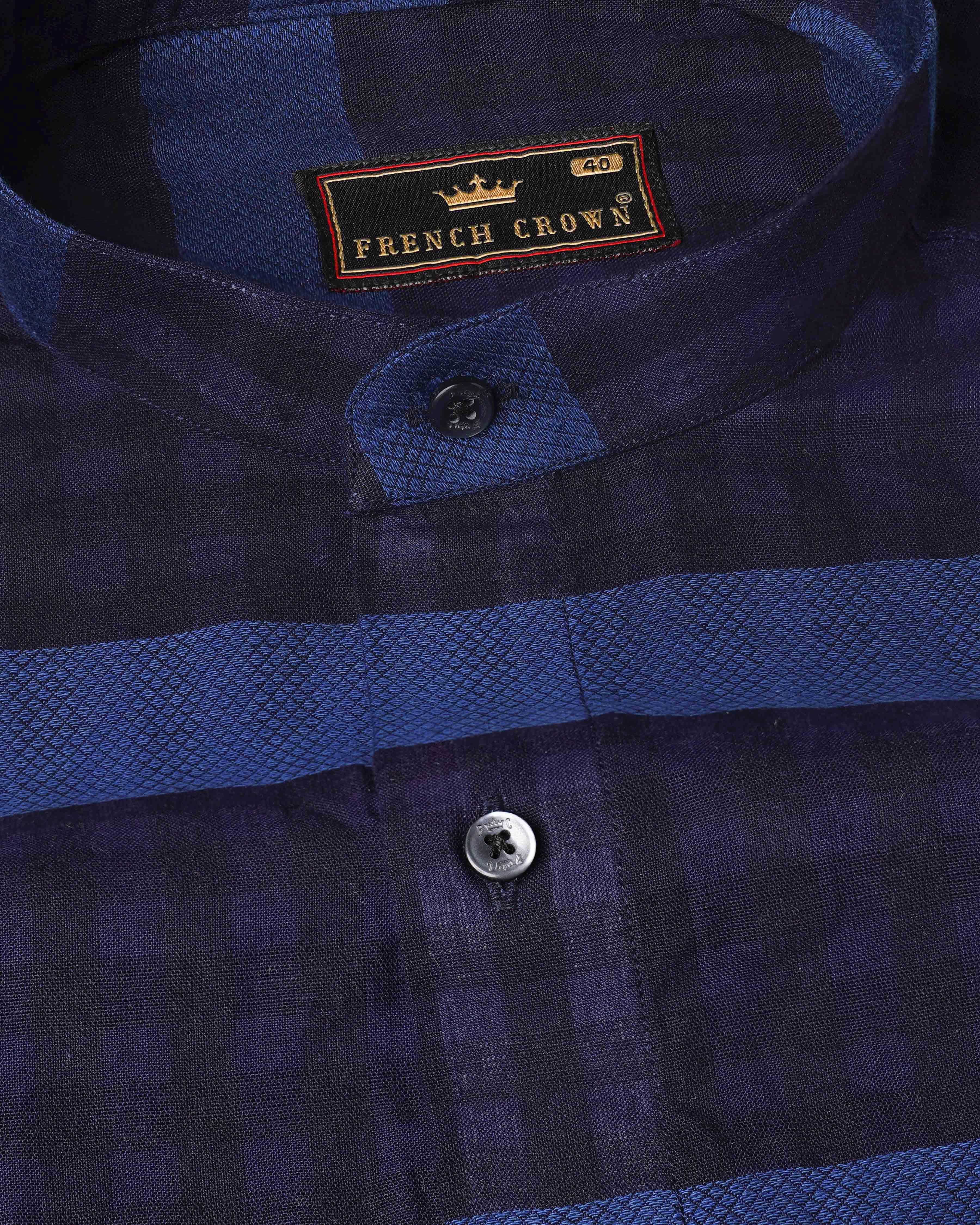 Baltic Sea Dark Blue with Meteorite Blue Striped Dobby Textured Premium Giza Cotton Shirt 8155-M-BLK-38, 8155-M-BLK-H-38, 8155-M-BLK-39, 8155-M-BLK-H-39, 8155-M-BLK-40, 8155-M-BLK-H-40, 8155-M-BLK-42, 8155-M-BLK-H-42, 8155-M-BLK-44, 8155-M-BLK-H-44, 8155-M-BLK-46, 8155-M-BLK-H-46, 8155-M-BLK-48, 8155-M-BLK-H-48, 8155-M-BLK-50, 8155-M-BLK-H-50, 8155-M-BLK-52, 8155-M-BLK-H-52