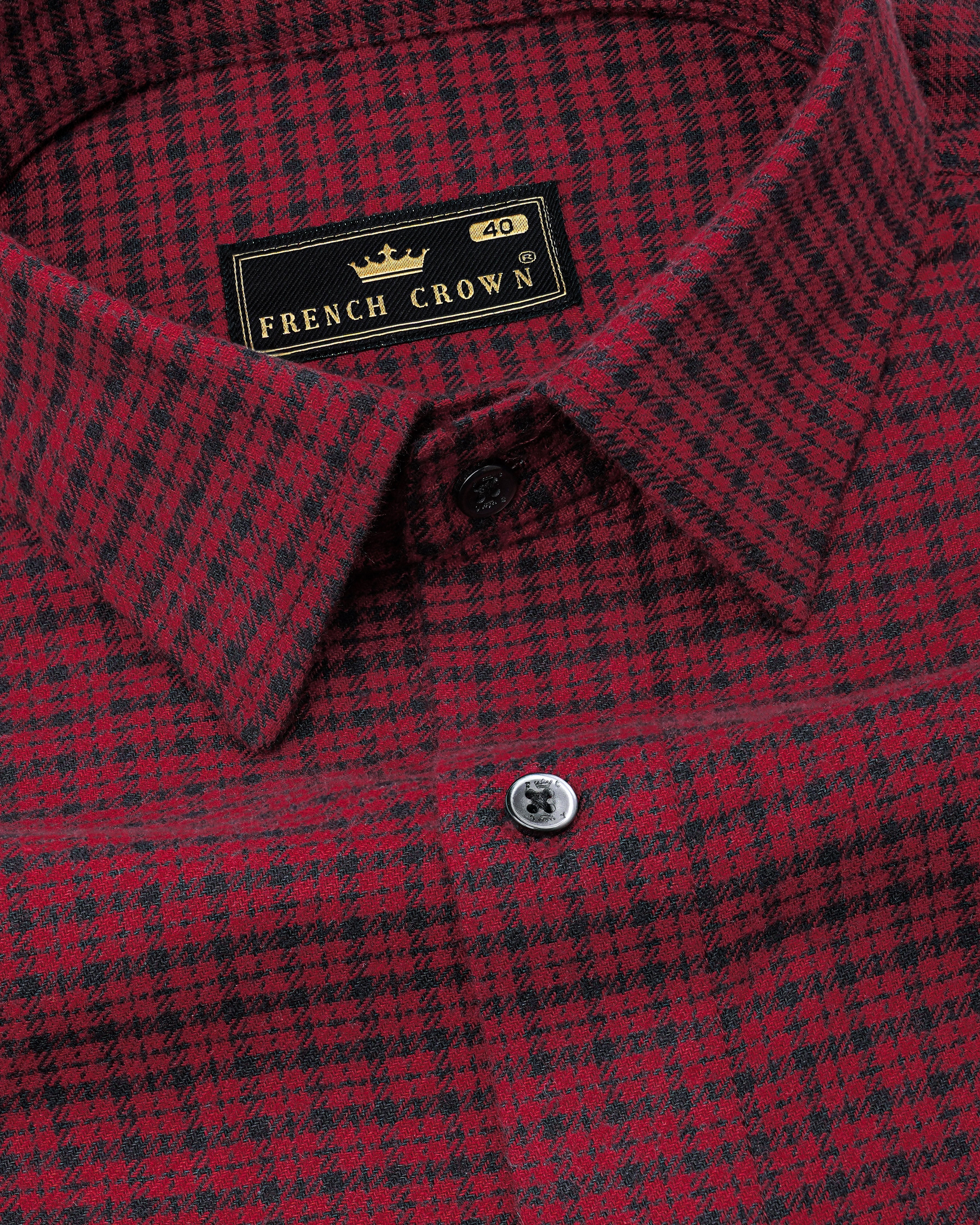 Claret Red Checkered and Black Premium Flannel Designer Shirt 8174-BLK-P113-38, 8174-BLK-P113-H-38, 8174-BLK-P113-39, 8174-BLK-P113-H-39, 8174-BLK-P113-40, 8174-BLK-P113-H-40, 8174-BLK-P113-42, 8174-BLK-P113-H-42, 8174-BLK-P113-44, 8174-BLK-P113-H-44, 8174-BLK-P113-46, 8174-BLK-P113-H-46, 8174-BLK-P113-48, 8174-BLK-P113-H-48, 8174-BLK-P113-50, 8174-BLK-P113-H-50, 8174-BLK-P113-52, 8174-BLK-P113-H-52