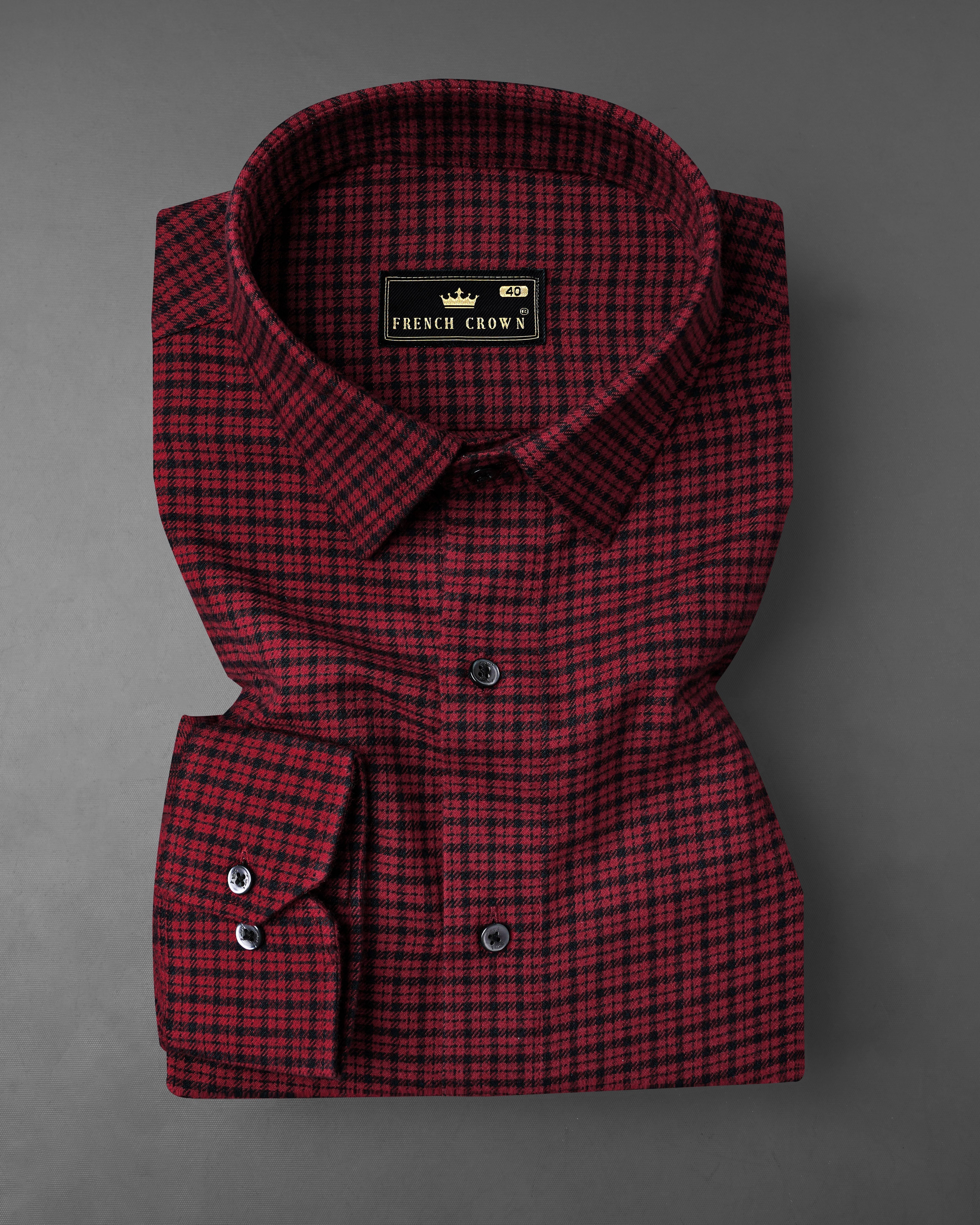 Claret Red Checkered and Black Premium Flannel Designer Shirt 8174-BLK-P113-38, 8174-BLK-P113-H-38, 8174-BLK-P113-39, 8174-BLK-P113-H-39, 8174-BLK-P113-40, 8174-BLK-P113-H-40, 8174-BLK-P113-42, 8174-BLK-P113-H-42, 8174-BLK-P113-44, 8174-BLK-P113-H-44, 8174-BLK-P113-46, 8174-BLK-P113-H-46, 8174-BLK-P113-48, 8174-BLK-P113-H-48, 8174-BLK-P113-50, 8174-BLK-P113-H-50, 8174-BLK-P113-52, 8174-BLK-P113-H-52