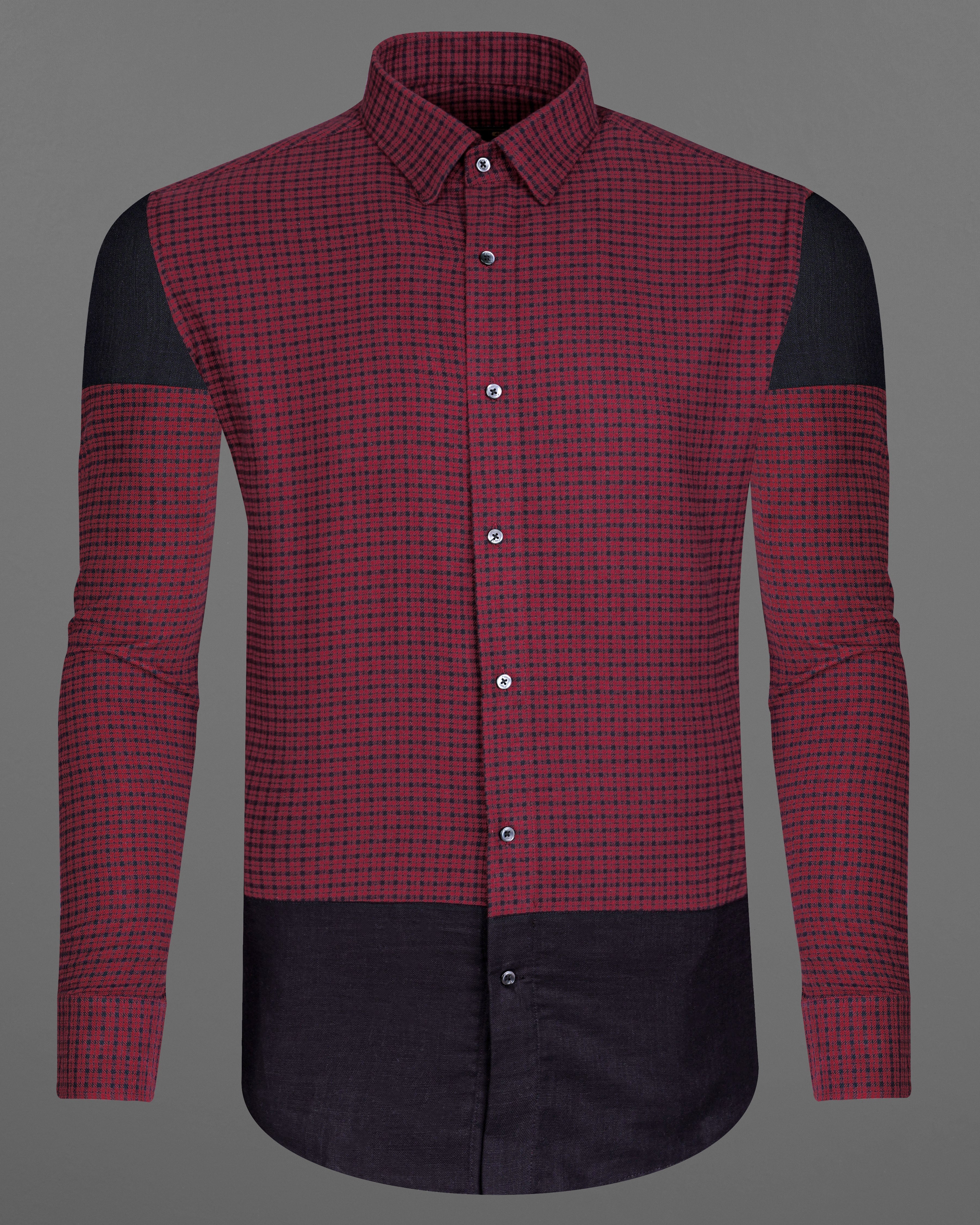 Claret Red Checkered and Black Premium Flannel Designer Shirt 8174-BLK-P113-38, 8174-BLK-P113-H-38, 8174-BLK-P113-39, 8174-BLK-P113-H-39, 8174-BLK-P113-40, 8174-BLK-P113-H-40, 8174-BLK-P113-42, 8174-BLK-P113-H-42, 8174-BLK-P113-44, 8174-BLK-P113-H-44, 8174-BLK-P113-46, 8174-BLK-P113-H-46, 8174-BLK-P113-48, 8174-BLK-P113-H-48, 8174-BLK-P113-50, 8174-BLK-P113-H-50, 8174-BLK-P113-52, 8174-BLK-P113-H-52