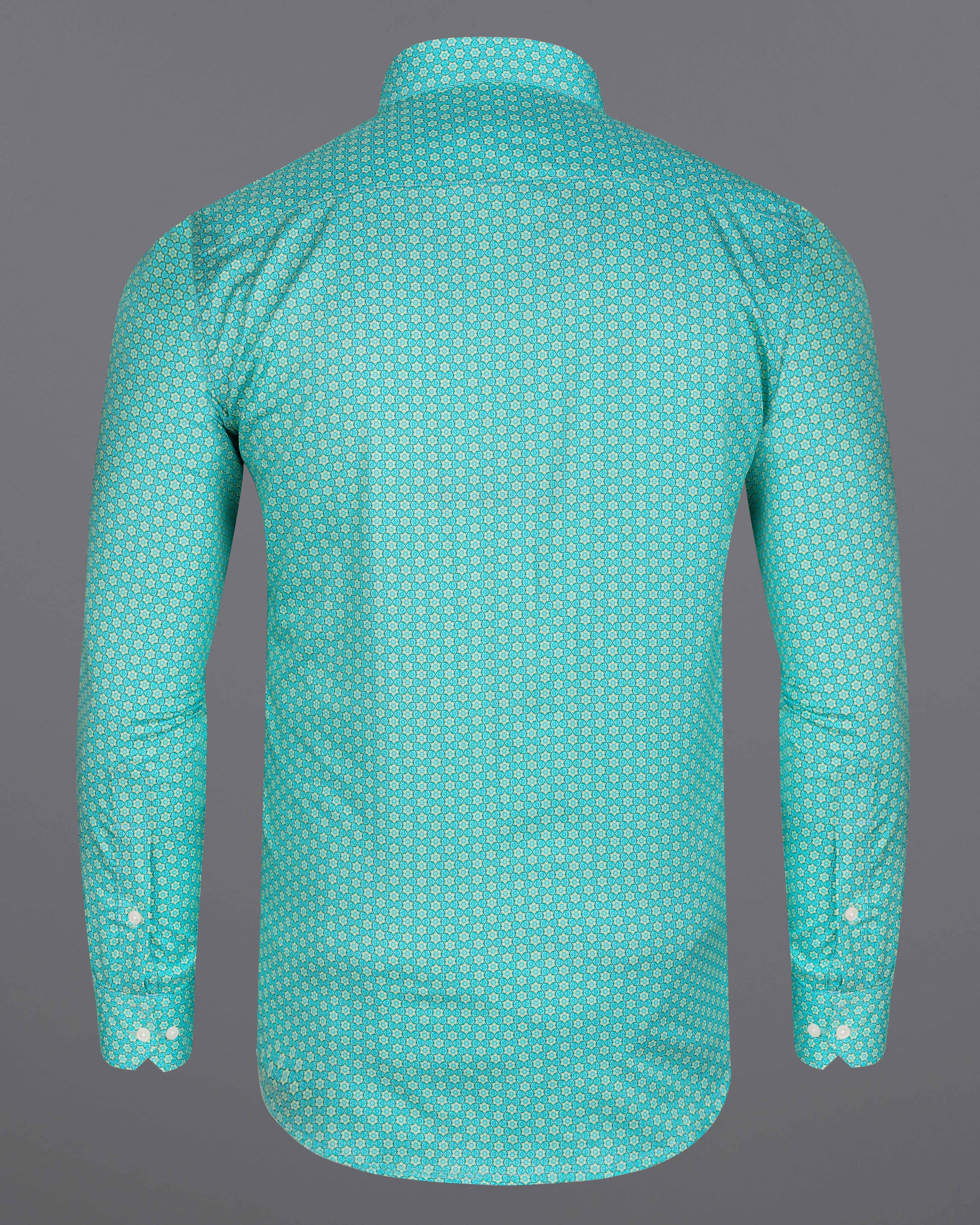 Dark Cyan Aqua Blue Printed Super Soft Premium Cotton Shirt 8184-38, 8184-H-38, 8184-39, 8184-H-39, 8184-40, 8184-H-40, 8184-42, 8184-H-42, 8184-44, 8184-H-44, 8184-46, 8184-H-46, 8184-48, 8184-H-48, 8184-50, 8184-H-50, 8184-52, 8184-H-52