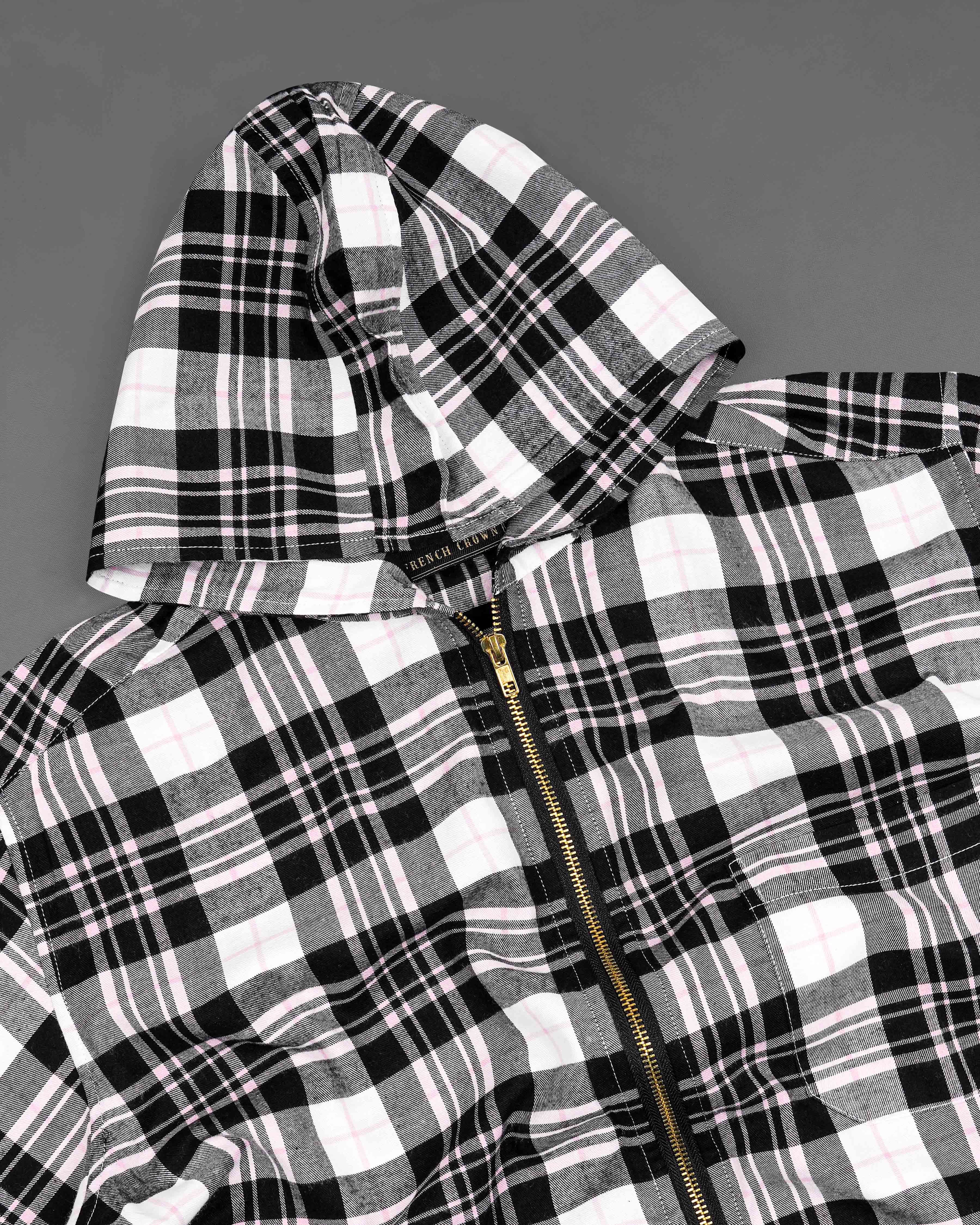 Bright White and Jade Black Plaid Hoodie Flannel Zipper Closure Shirt 8188-HD-38, 8188-HD-H-38, 8188-HD-39, 8188-HD-H-39, 8188-HD-40, 8188-HD-H-40, 8188-HD-42, 8188-HD-H-42, 8188-HD-44, 8188-HD-H-44, 8188-HD-46, 8188-HD-H-46, 8188-HD-48, 8188-HD-H-48, 8188-HD-50, 8188-HD-H-50, 8188-HD-52, 8188-HD-H-52