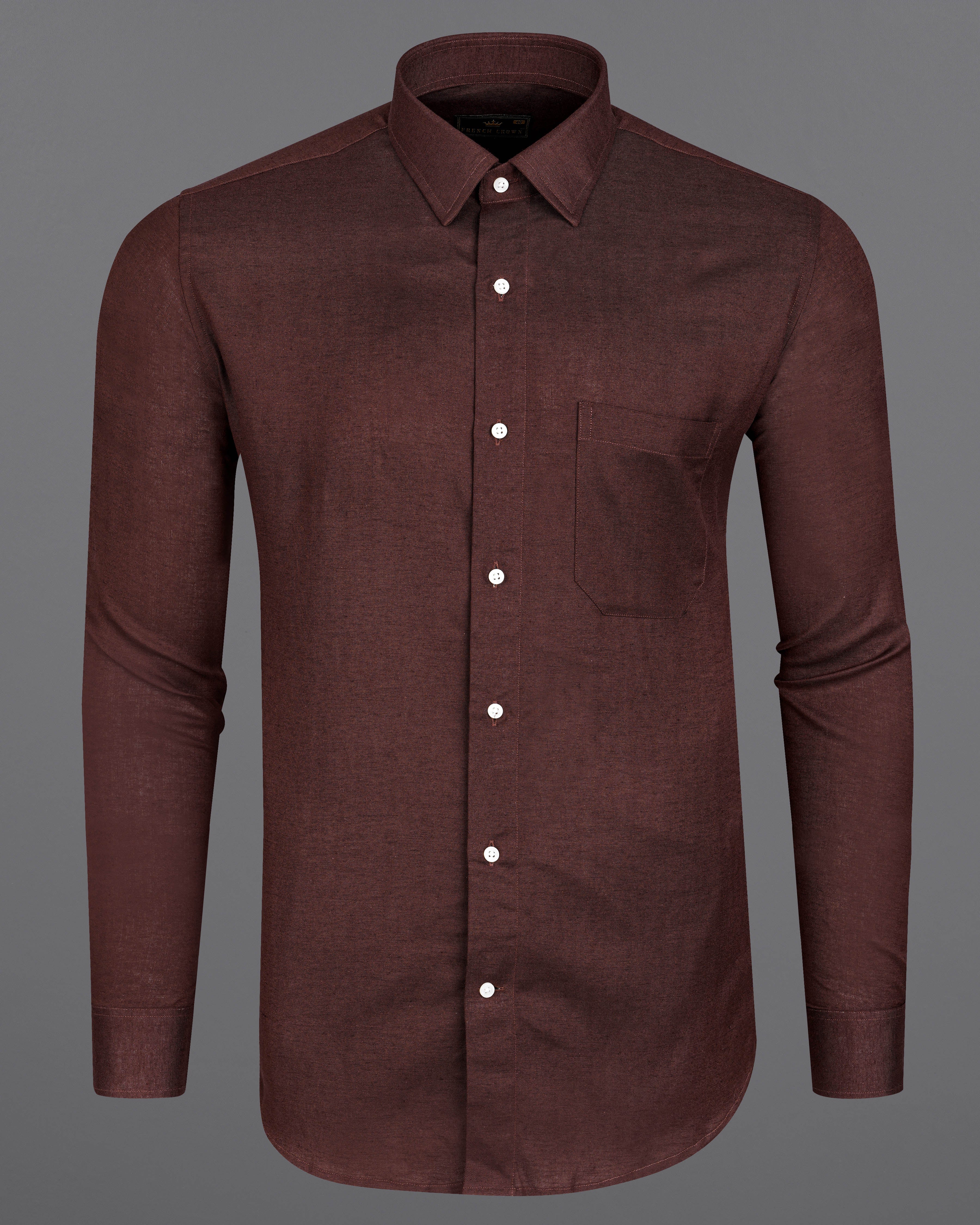 Bistre Brown Luxurious Linen Shirt 8191-38, 8191-H-38, 8191-39, 8191-H-39, 8191-40, 8191-H-40, 8191-42, 8191-H-42, 8191-44, 8191-H-44, 8191-46, 8191-H-46, 8191-48, 8191-H-48, 8191-50, 8191-H-50, 8191-52, 8191-H-52