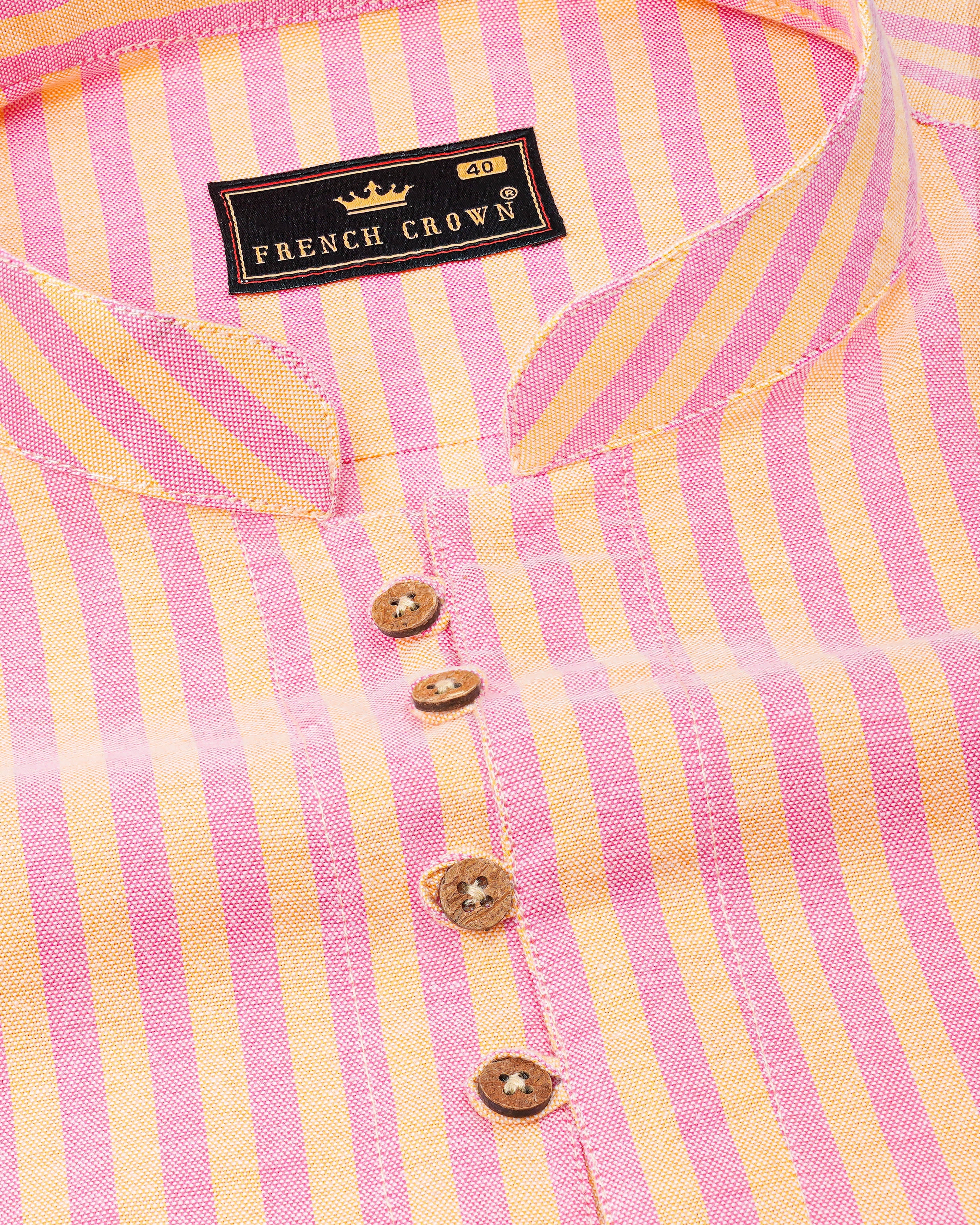 Marzipan Yellow and Pastel Pink Striped Royal Oxford Kurta Shirt 8201-KS -38,8201-KS -H-38,8201-KS -39,8201-KS -H-39,8201-KS -40,8201-KS -H-40,8201-KS -42,8201-KS -H-42,8201-KS -44,8201-KS -H-44,8201-KS -46,8201-KS -H-46,8201-KS -48,8201-KS -H-48,8201-KS -50,8201-KS -H-50,8201-KS -52,8201-KS -H-52