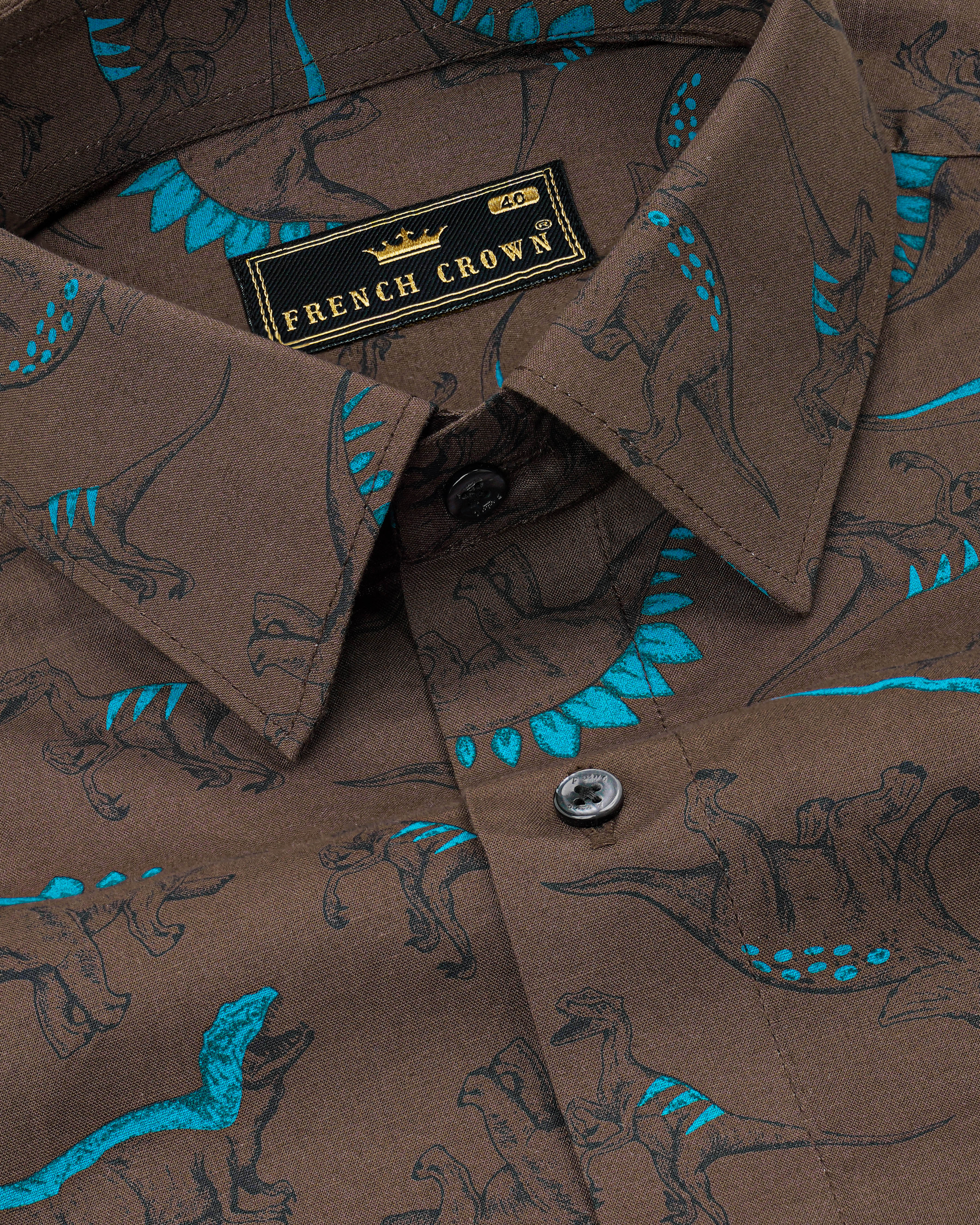 Matterhorn Brown and Deep Cerulean Blue Dinosaur Printed Premium Cotton Shirt 8219-BLK -38,8219-BLK -H-38,8219-BLK -39,8219-BLK -H-39,8219-BLK -40,8219-BLK -H-40,8219-BLK -42,8219-BLK -H-42,8219-BLK -44,8219-BLK -H-44,8219-BLK -46,8219-BLK -H-46,8219-BLK -48,8219-BLK-H-48,8219-BLK -50,8219-BLK -H-50,8219-BLK -52,8219-BLK -H-52