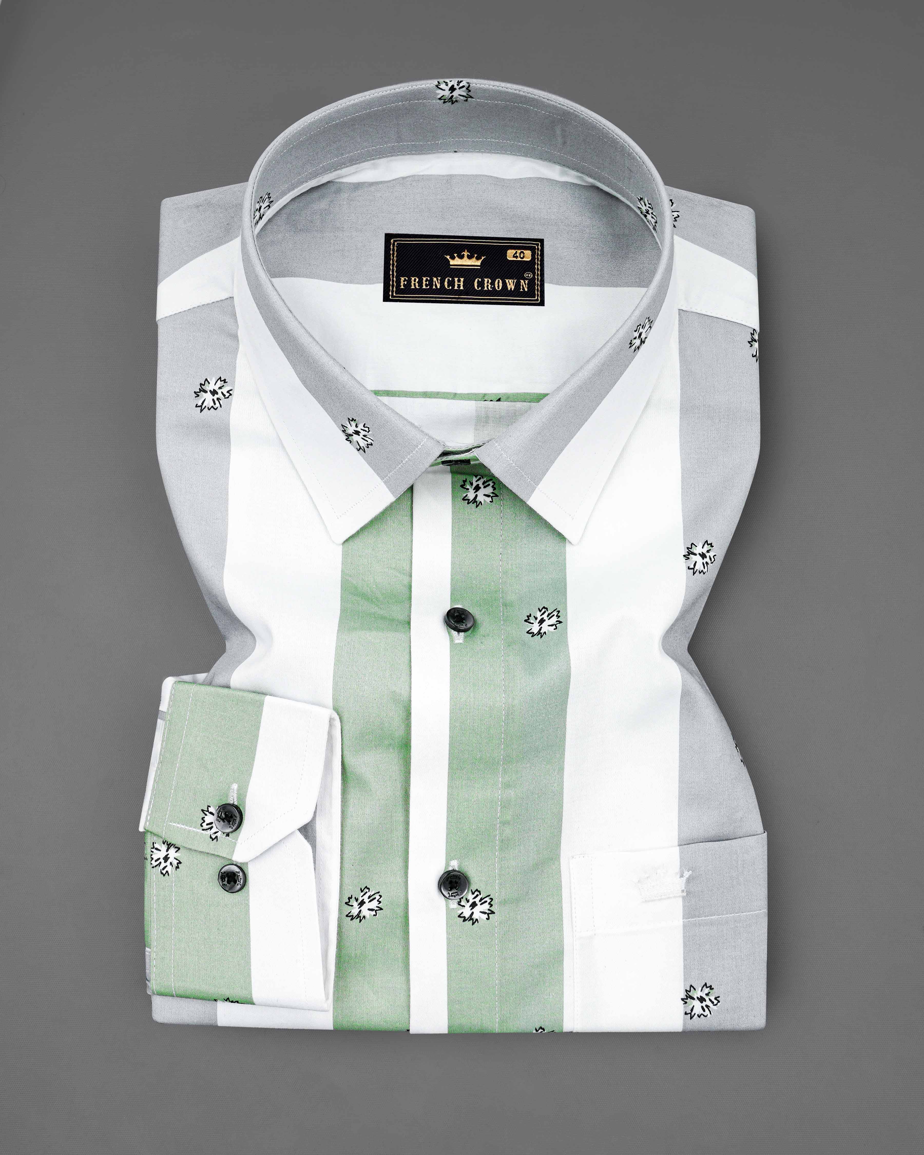 Bright White with Tiara Gray and Spring Rain Green Striped Super Soft Premium Cotton Shirt 8249-BLK-38,8249-BLK-H-38,8249-BLK-39,8249-BLK-H-39,8249-BLK-40,8249-BLK-H-40,8249-BLK-42,8249-BLK-H-42,8249-BLK-44,8249-BLK-H-44,8249-BLK-46,8249-BLK-H-46,8249-BLK-48,8249-BLK-H-48,8249-BLK-50,8249-BLK-H-50,8249-BLK-52,8249-BLK-H-52