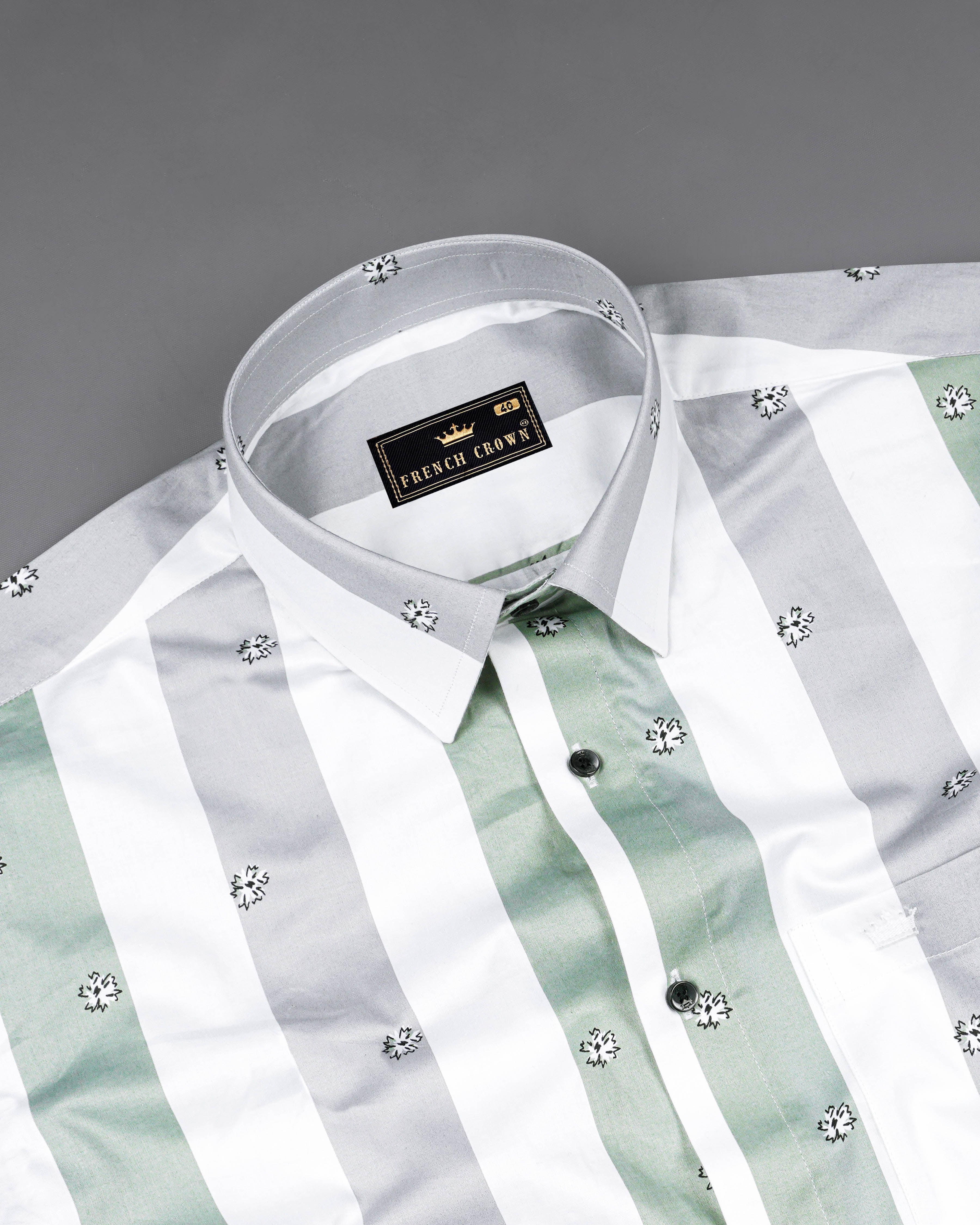 Bright White with Tiara Gray and Spring Rain Green Striped Super Soft Premium Cotton Shirt 8249-BLK-38,8249-BLK-H-38,8249-BLK-39,8249-BLK-H-39,8249-BLK-40,8249-BLK-H-40,8249-BLK-42,8249-BLK-H-42,8249-BLK-44,8249-BLK-H-44,8249-BLK-46,8249-BLK-H-46,8249-BLK-48,8249-BLK-H-48,8249-BLK-50,8249-BLK-H-50,8249-BLK-52,8249-BLK-H-52