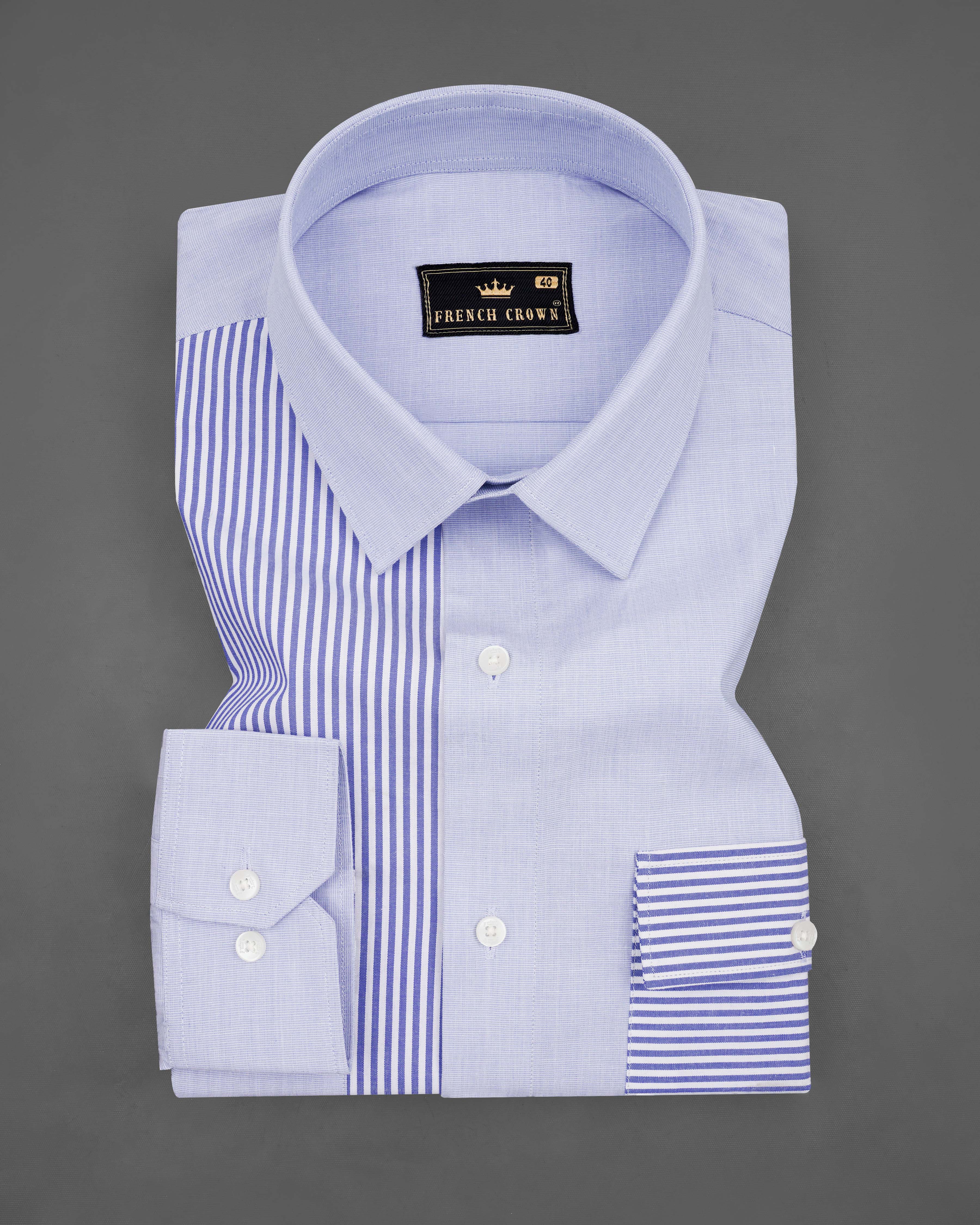 Scampi Blue Striped and Wistful Sky Blue Premium Cotton Designer Shirt 8267-P147-38, 8267-P147-H-38, 8267-P147-39, 8267-P147-H-39, 8267-P147-40, 8267-P147-H-40, 8267-P147-42, 8267-P147-H-42, 8267-P147-44, 8267-P147-H-44, 8267-P147-46, 8267-P147-H-46, 8267-P147-48, 8267-P147-H-48, 8267-P147-50, 8267-P147-H-50, 8267-P147-52, 8267-P147-H-52