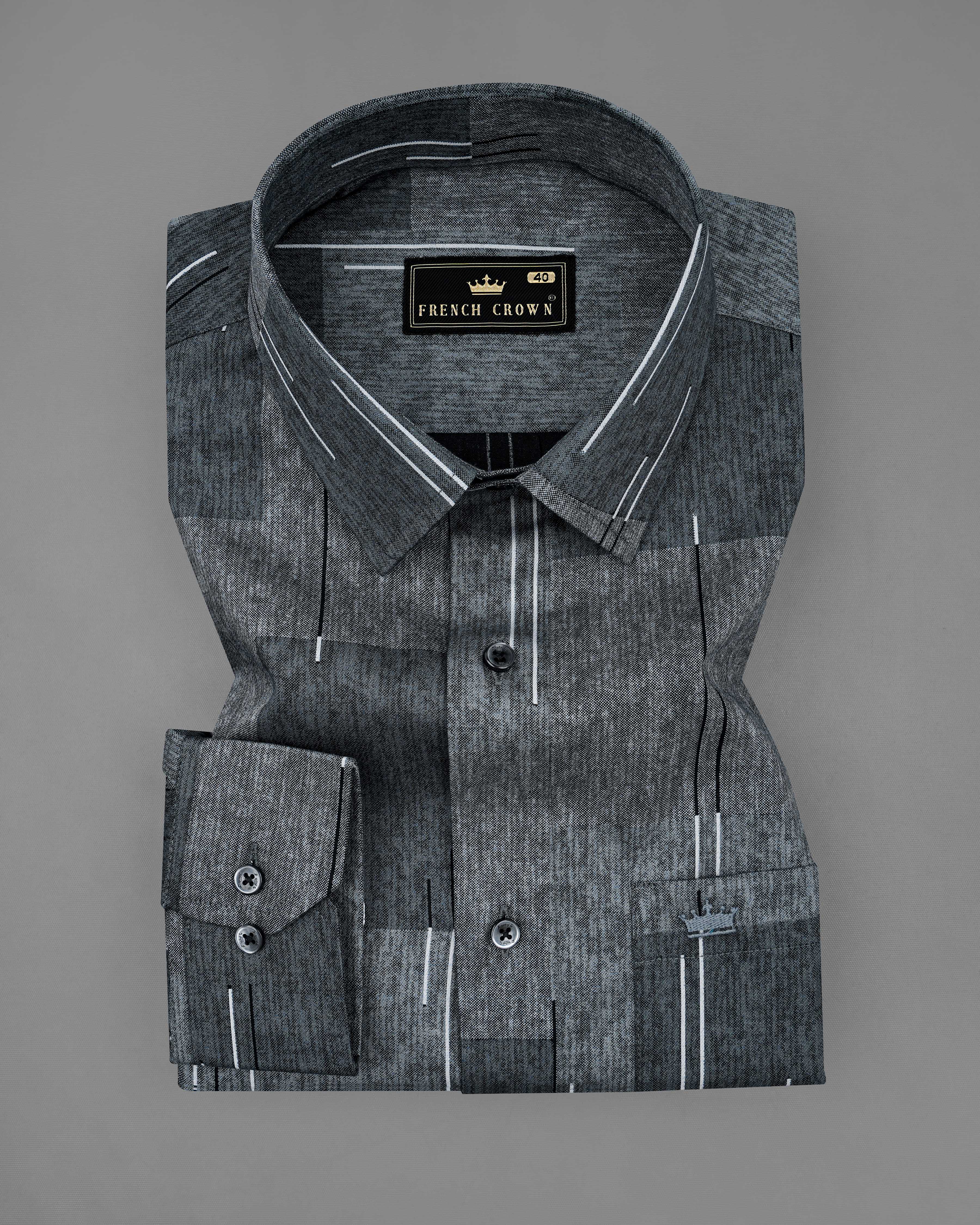 Gunmetal and Iridium Gray Box Printed Super Soft Premium Cotton Shirt 8272-BLK-38, 8272-BLK-H-38, 8272-BLK-39, 8272-BLK-H-39, 8272-BLK-40, 8272-BLK-H-40, 8272-BLK-42, 8272-BLK-H-42, 8272-BLK-44, 8272-BLK-H-44, 8272-BLK-46, 8272-BLK-H-46, 8272-BLK-48, 8272-BLK-H-48, 8272-BLK-50, 8272-BLK-H-50, 8272-BLK-52, 8272-BLK-H-52