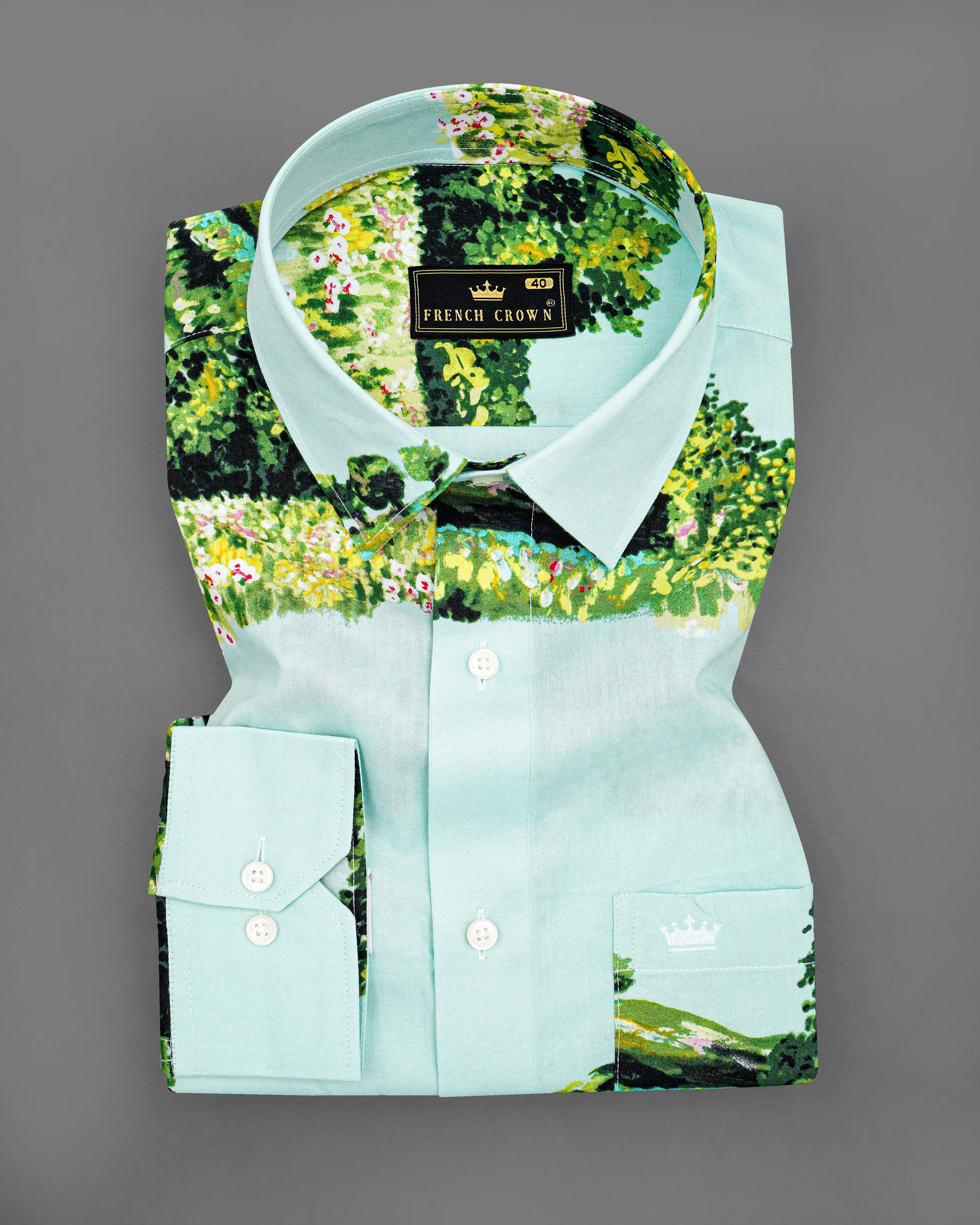 Pale Turquoise Blue Tropical Printed Premium Cotton Shirt 8292 -38,8292 -H-38,8292 -39,8292 -H-39,8292 -40,8292 -H-40,8292 -42,8292 -H-42,8292 -44,8292 -H-44,8292 -46,8292 -H-46,8292 -48,8292 -H-48,8292 -50,8292 -H-50,8292 -52,8292 -H-52