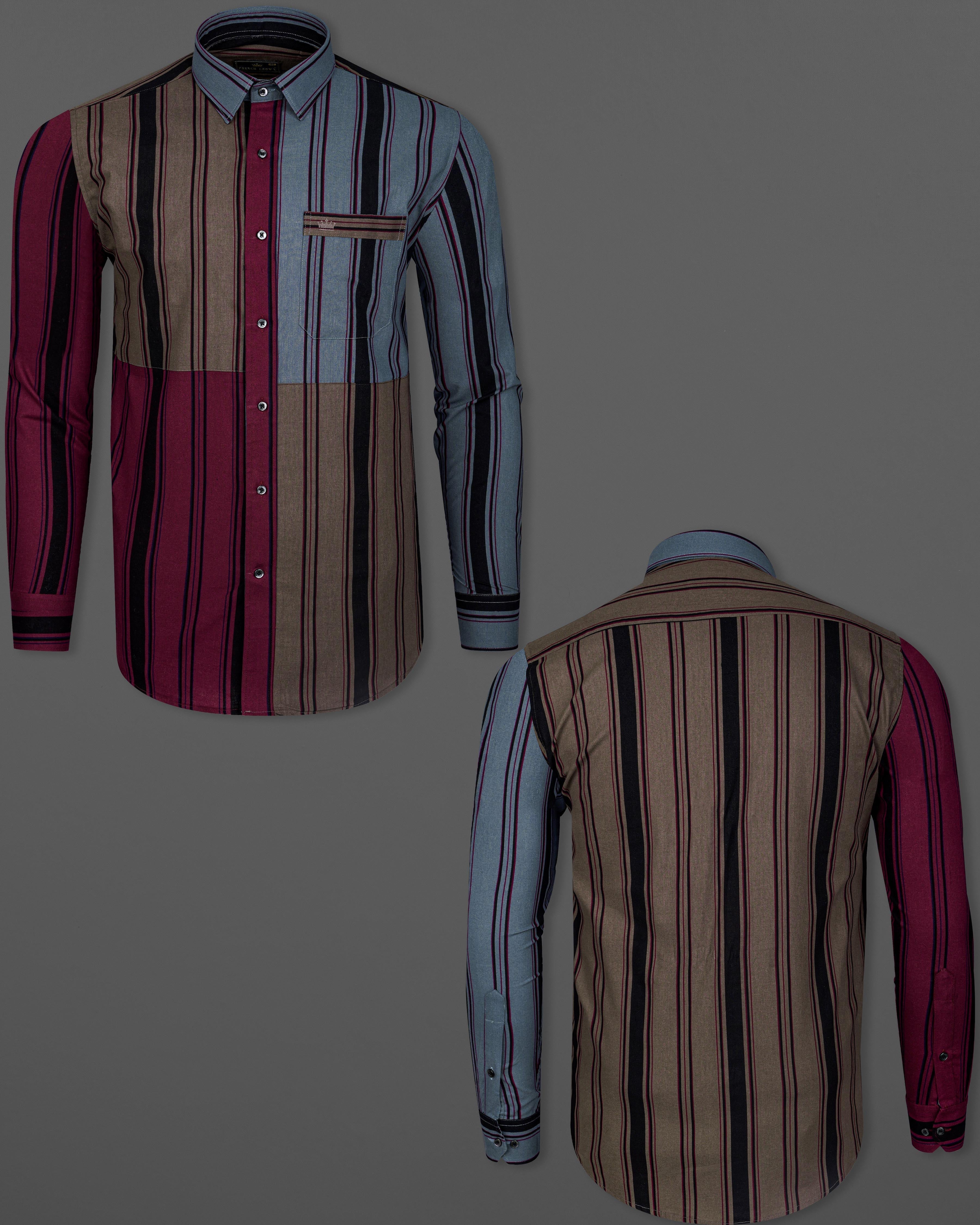 Fuscous Brown with Aubergine Wine and Cadet Gray Striped Block Pattern Premium Cotton Designer Shirtv 8297-P102-BLK -38,8297-P102-BLK -H-38,8297-P102-BLK -39,8297-P102-BLK -H-39,8297-P102-BLK -40,8297-P102-BLK -H-40,8297-P102-BLK -42,8297-P102-BLK -H-42,8297-P102-BLK -44,8297-P102-BLK -H-44,8297-P102-BLK -46,8297-P102-BLK -H-46,8297-P102-BLK -48,8297-P102-BLK -H-48,8297-P102-BLK -50,8297-P102-BLK -H-50,8297-P102-BLK -52,8297-P102-BLK -H-52