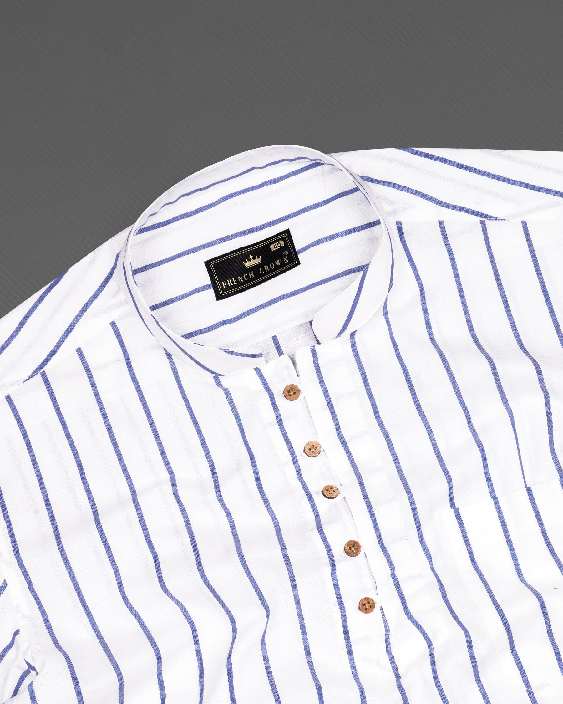 Bright White and Waikawa Blue Striped Premium Cotton Kurta Shirt 8324-KS -38,8324-KS -H-38,8324-KS -39,8324-KS -H-39,8324-KS -40,8324-KS -H-40,8324-KS -42,8324-KS -H-42,8324-KS -44,8324-KS -H-44,8324-KS -46,8324-KS -H-46,8324-KS -48,8324-KS -H-48,8324-KS -50,8324-KS -H-50,8324-KS -52,8324-KS -H-52