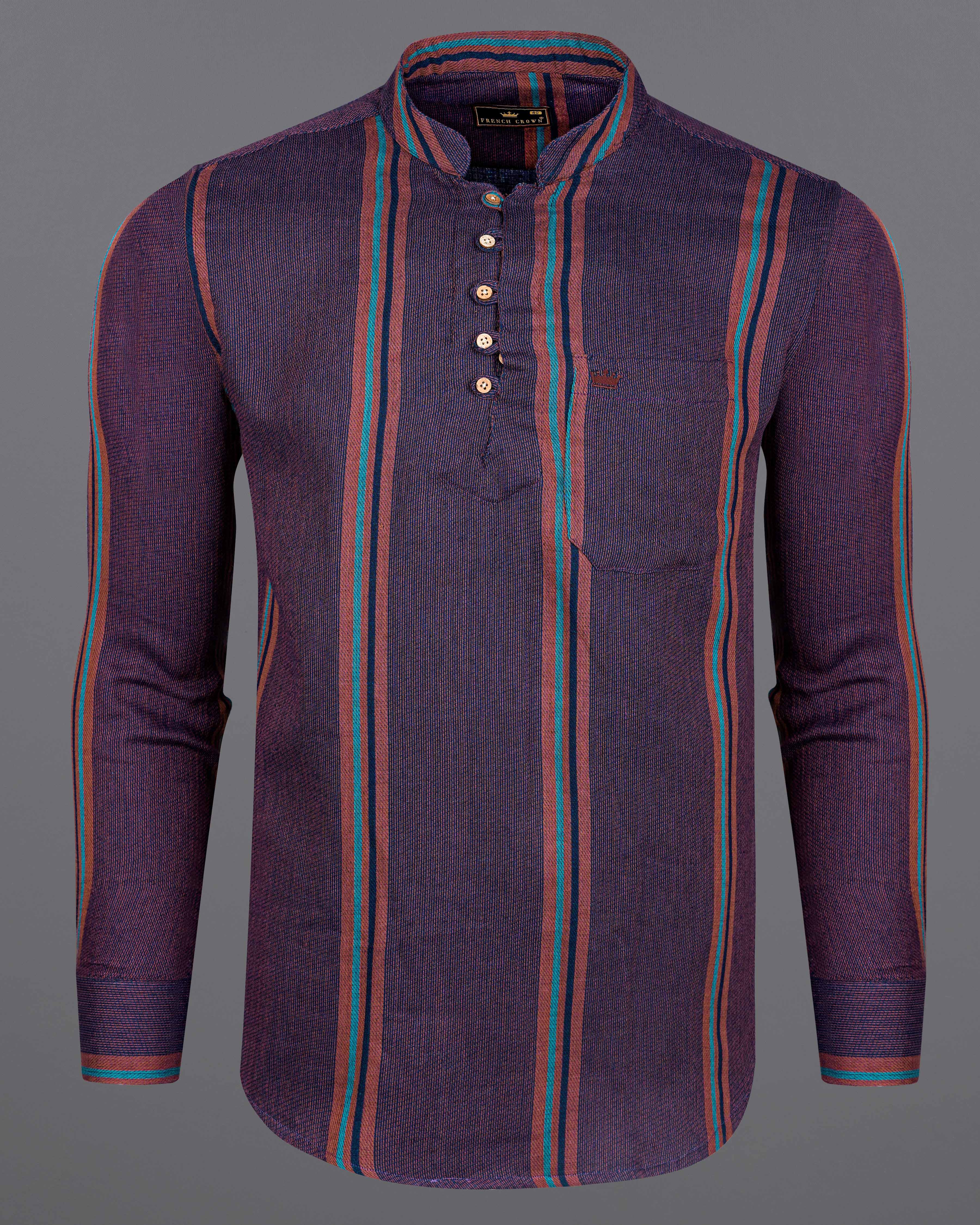 Martinique Violet Multicolour Thick Striped Dobby Premium Giza Cotton Kurta Shirt 8335-KS-38, 8335-KS-H-38, 8335-KS-39, 8335-KS-H-39, 8335-KS-40, 8335-KS-H-40, 8335-KS-42, 8335-KS-H-42, 8335-KS-44, 8335-KS-H-44, 8335-KS-46, 8335-KS-H-46, 8335-KS-48, 8335-KS-H-48, 8335-KS-50, 8335-KS-H-50, 8335-KS-52, 8335-KS-H-52