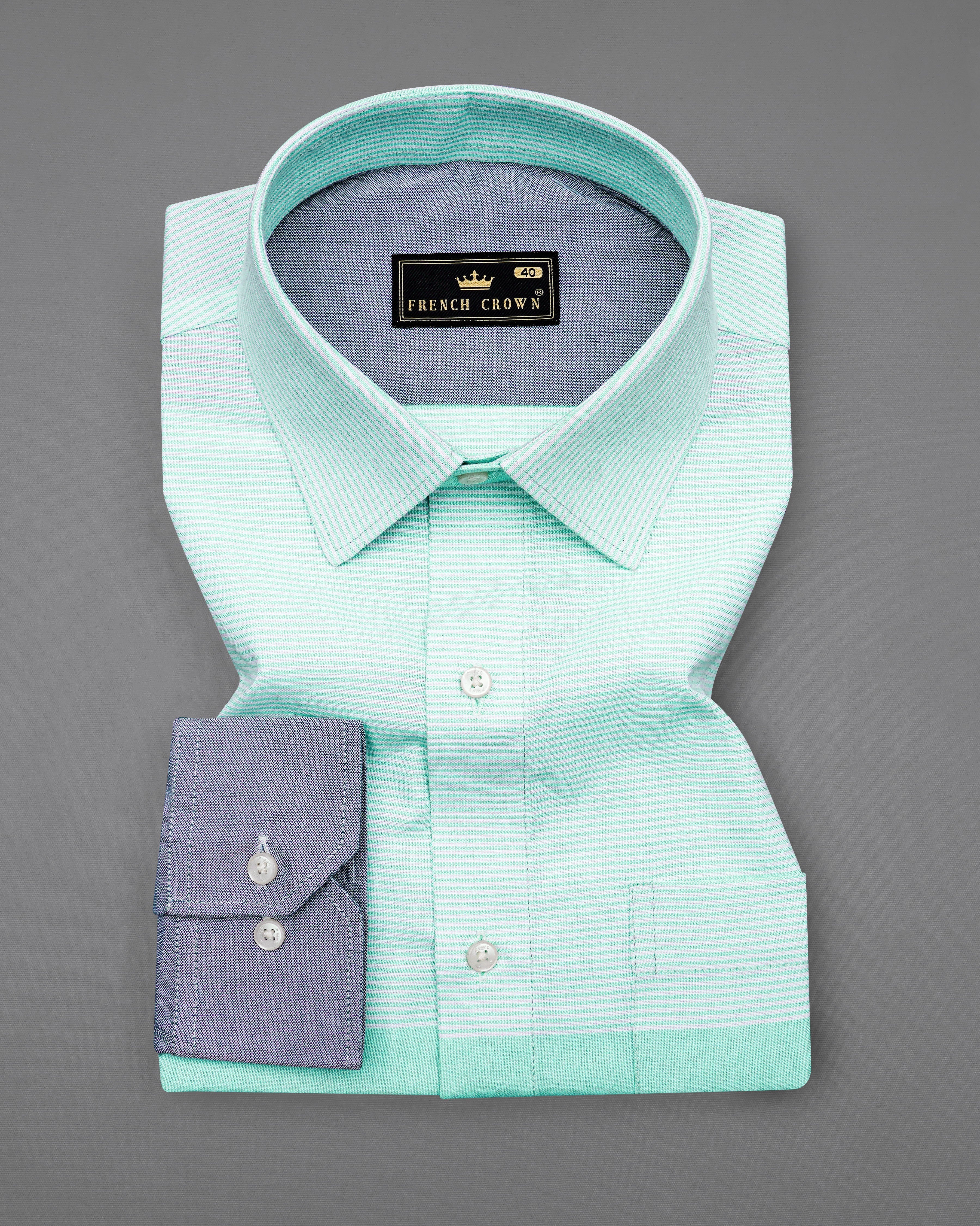 Manatee Gray with Scandal Aqua Green Royal Oxford Designer Shirt 8344-38, 8344-H-38, 8344-39, 8344-H-39, 8344-40, 8344-H-40, 8344-42, 8344-H-42, 8344-44, 8344-H-44, 8344-46, 8344-H-46, 8344-48, 8344-H-48, 8344-50, 8344-H-50, 8344-52, 8344-H-52