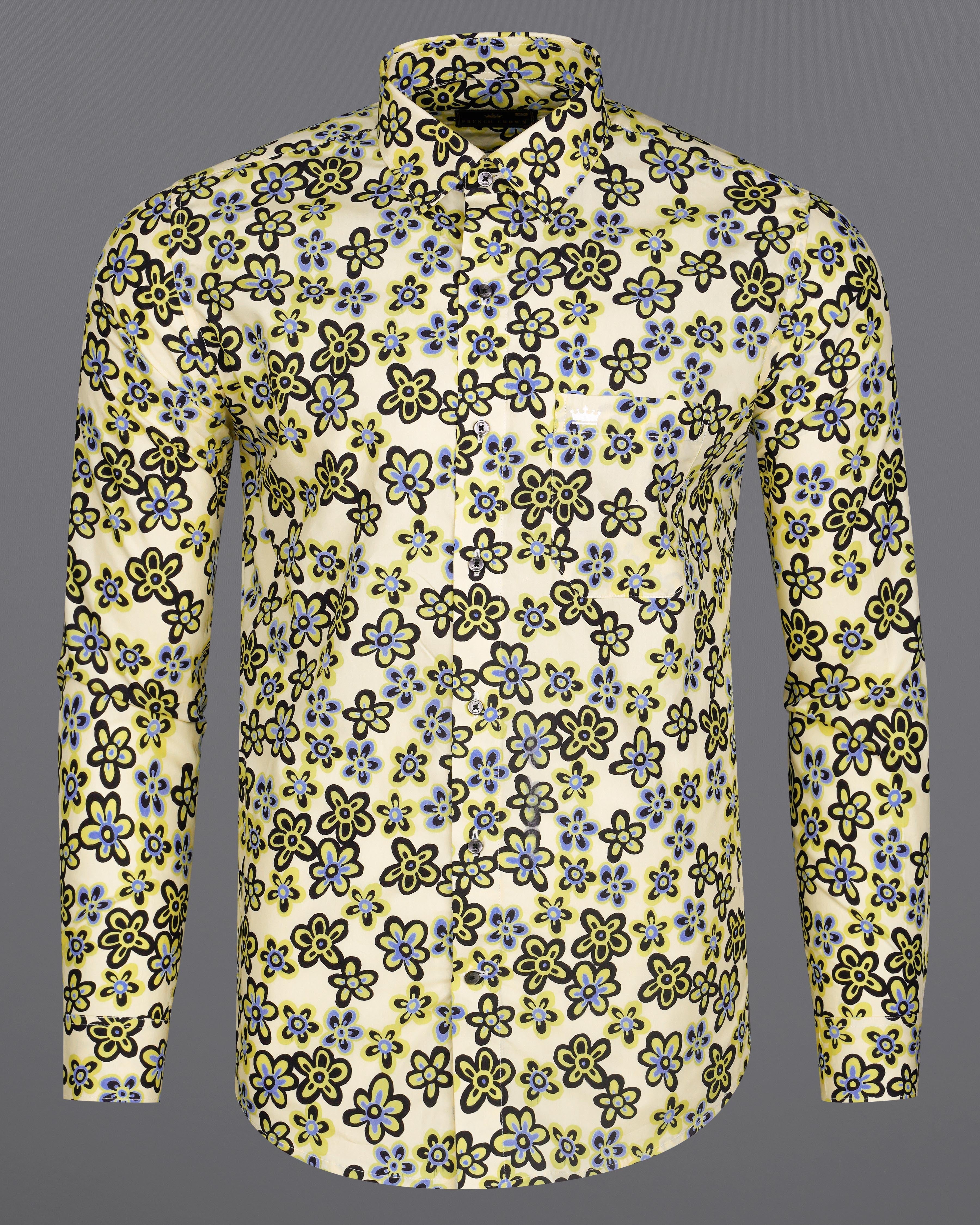 Solitaire with Straw Yellow and Jade Black Ditsy Printed Premium Cotton Shirt 8358-BLK-38, 8358-BLK-H-38, 8358-BLK-39, 8358-BLK-H-39, 8358-BLK-40, 8358-BLK-H-40, 8358-BLK-42, 8358-BLK-H-42, 8358-BLK-44, 8358-BLK-H-44, 8358-BLK-46, 8358-BLK-H-46, 8358-BLK-48, 8358-BLK-H-48, 8358-BLK-50, 8358-BLK-H-50, 8358-BLK-52, 8358-BLK-H-52