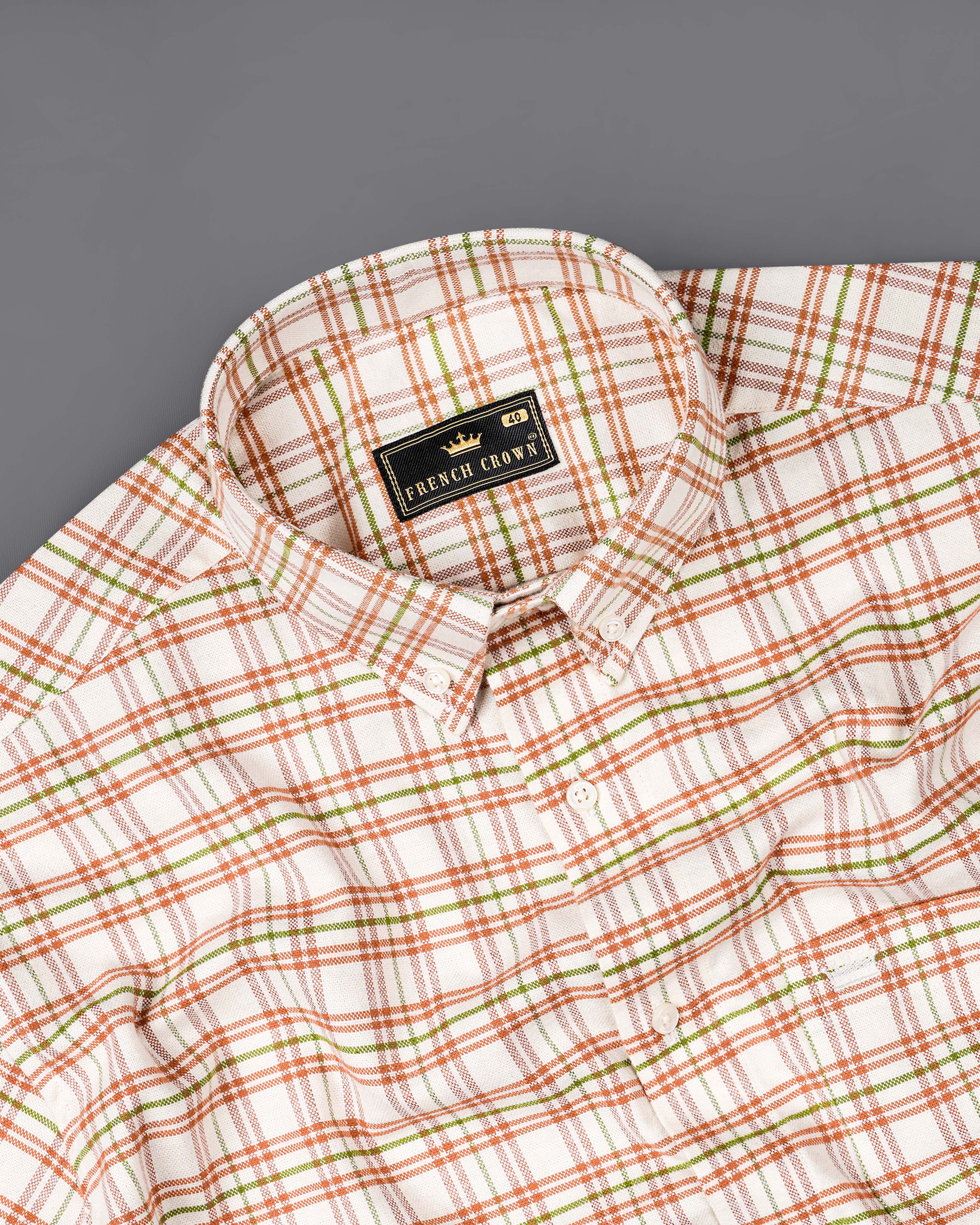 Narvik Cream with Tuscany Orange Plaid Royal Oxford OverShirt 8365-BD-38, 8365-BD-H-38, 8365-BD-39, 8365-BD-H-39, 8365-BD-40, 8365-BD-H-40, 8365-BD-42, 8365-BD-H-42, 8365-BD-44, 8365-BD-H-44, 8365-BD-46, 8365-BD-H-46, 8365-BD-48, 8365-BD-H-48, 8365-BD-50, 8365-BD-H-50, 8365-BD-52, 8365-BD-H-52