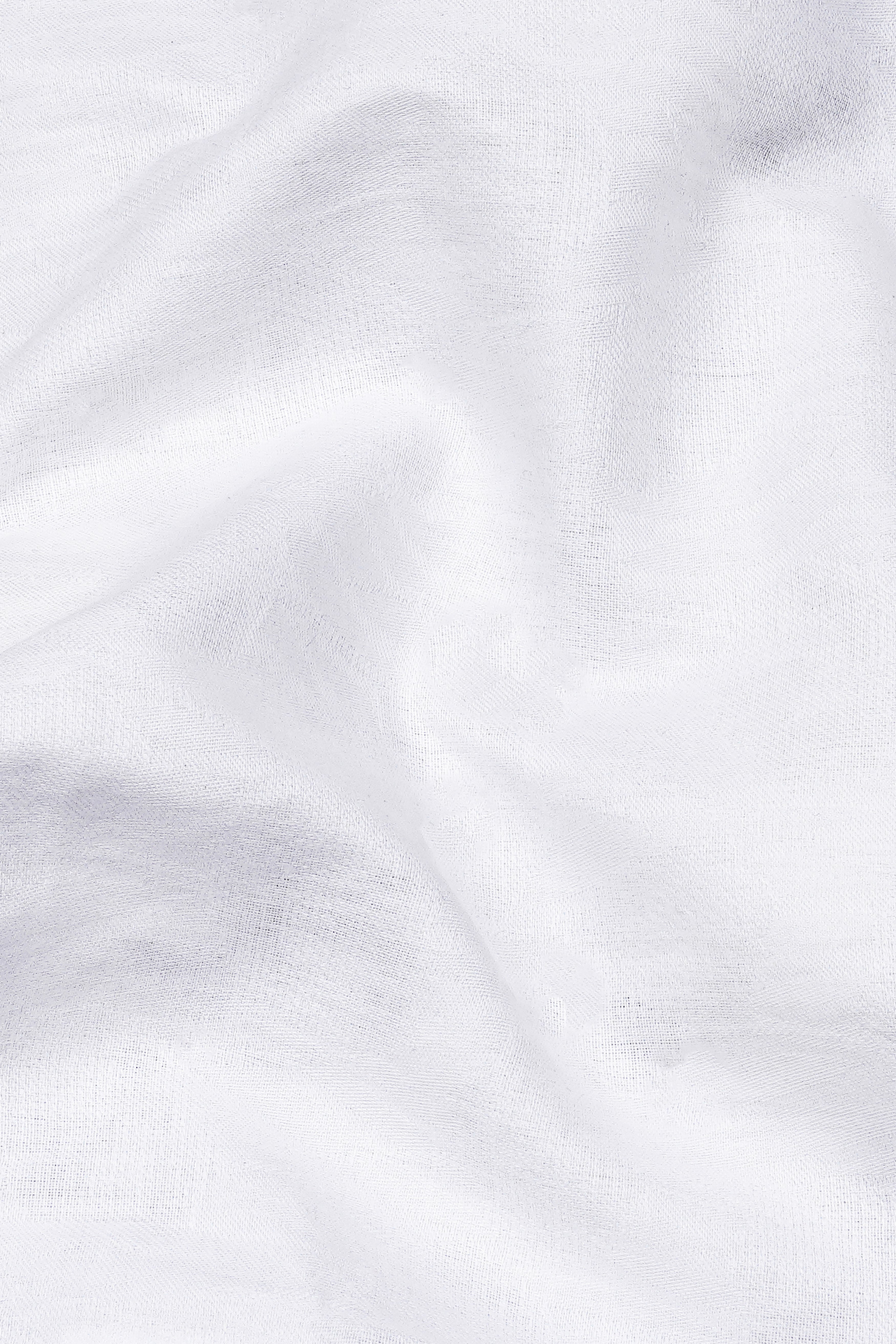 Bright White Jacquard Textured Premium Giza Cotton Shirt