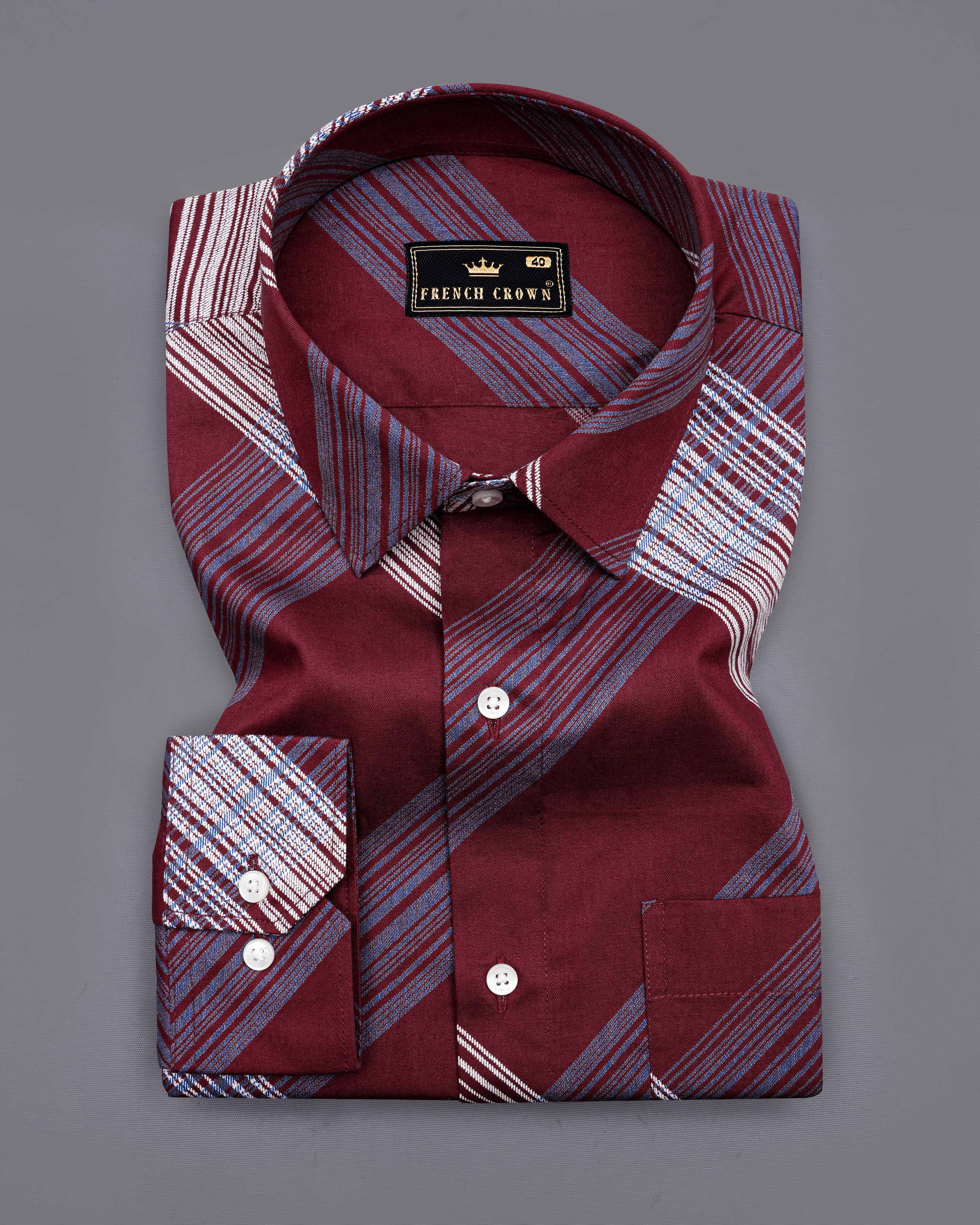 Espresso Maroon with Diagonal Striped Twill Premium Cotton Shirt 8382-38, 8382-H-38, 8382-39,8382-H-39, 8382-40, 8382-H-40, 8382-42, 8382-H-42, 8382-44, 8382-H-44, 8382-46, 8382-H-46, 8382-48, 8382-H-48, 8382-50, 8382-H-50, 8382-52, 8382-H-52