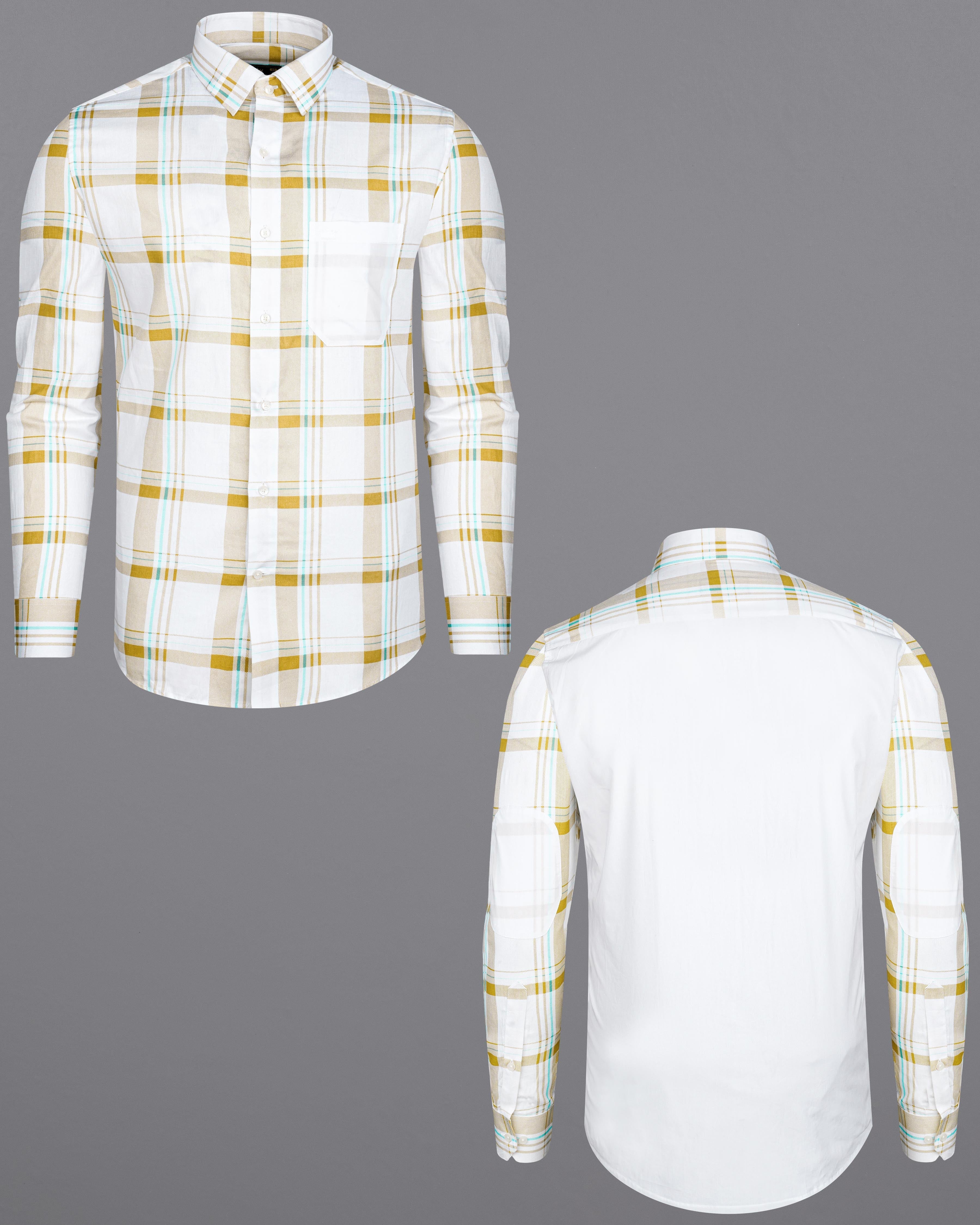 Bright White with Alpine Brown Plaid Premium Cotton Designer Shirt 8384-38, 8384-H-38, 8384-39,8384-H-39, 8384-40, 8384-H-40, 8384-42, 8384-H-42, 8384-44, 8384-H-44, 8384-46, 8384-H-46, 8384-48, 8384-H-48, 8384-50, 8384-H-50, 8384-52, 8384-H-52