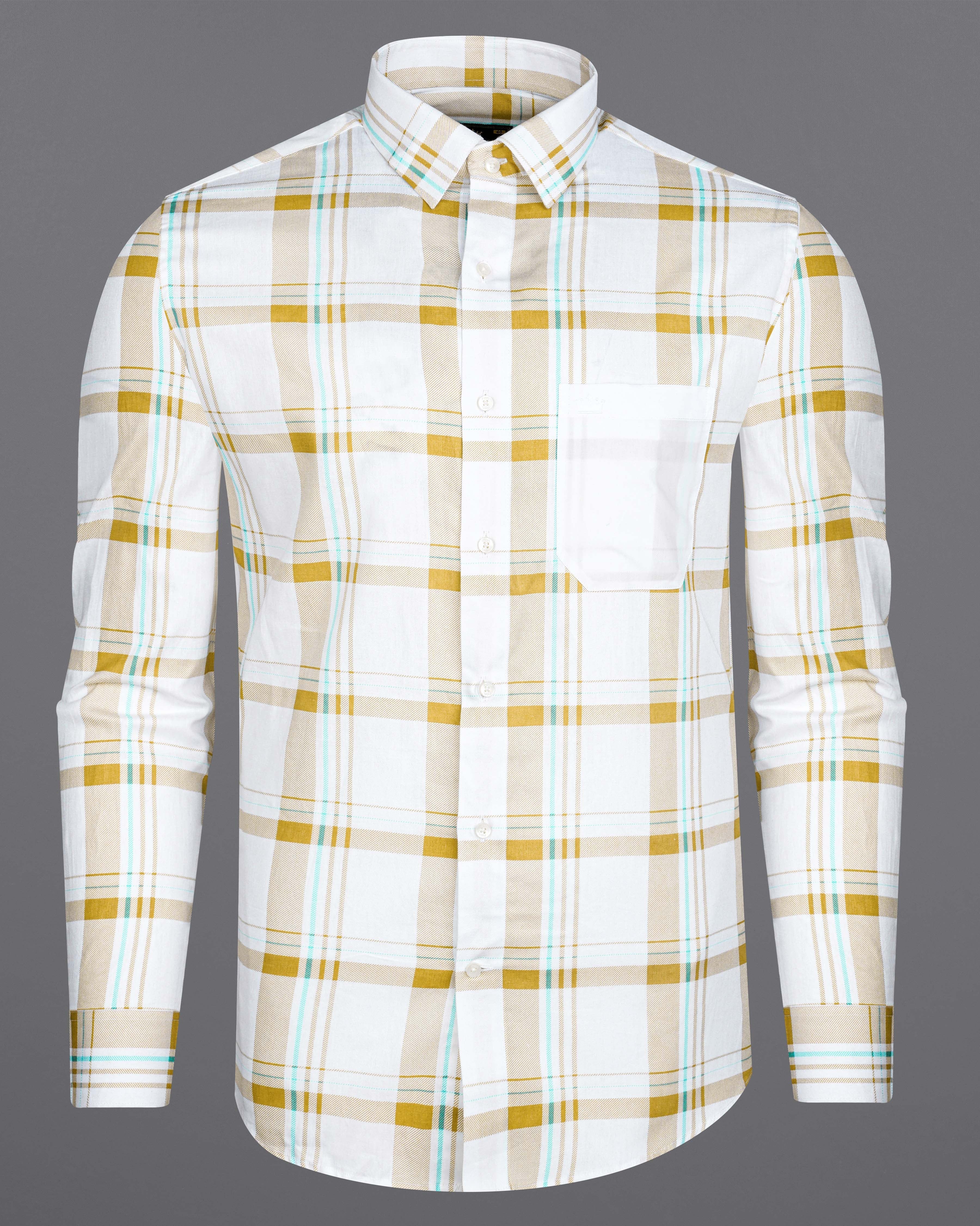 Bright White with Alpine Brown Plaid Premium Cotton Designer Shirt 8384-38, 8384-H-38, 8384-39,8384-H-39, 8384-40, 8384-H-40, 8384-42, 8384-H-42, 8384-44, 8384-H-44, 8384-46, 8384-H-46, 8384-48, 8384-H-48, 8384-50, 8384-H-50, 8384-52, 8384-H-52