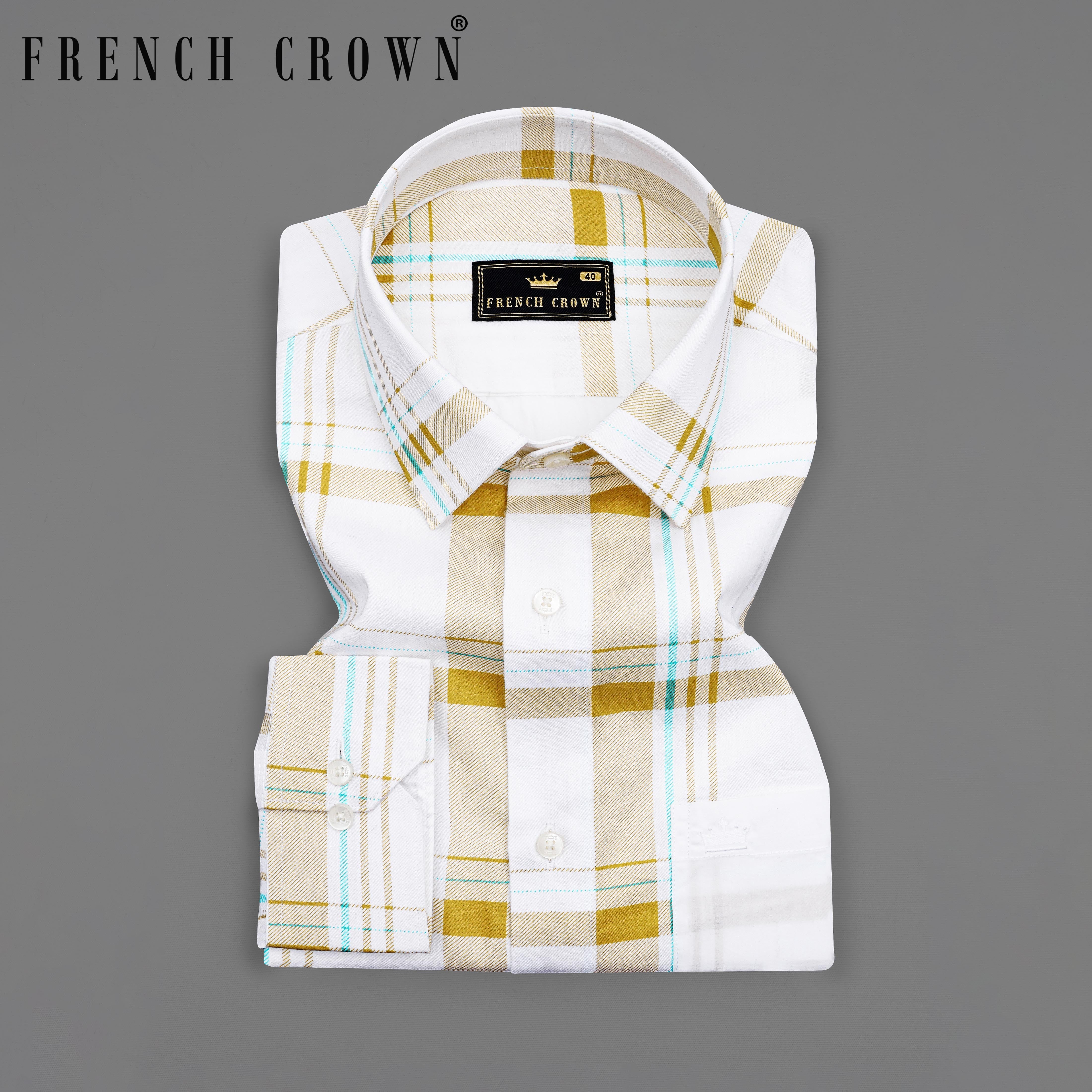 Bright White with Alpine Brown Plaid Premium Cotton Designer Shirt 8384-38, 8384-H-38, 8384-39,8384-H-39, 8384-40, 8384-H-40, 8384-42, 8384-H-42, 8384-44, 8384-H-44, 8384-46, 8384-H-46, 8384-48, 8384-H-48, 8384-50, 8384-H-50, 8384-52, 8384-H-52