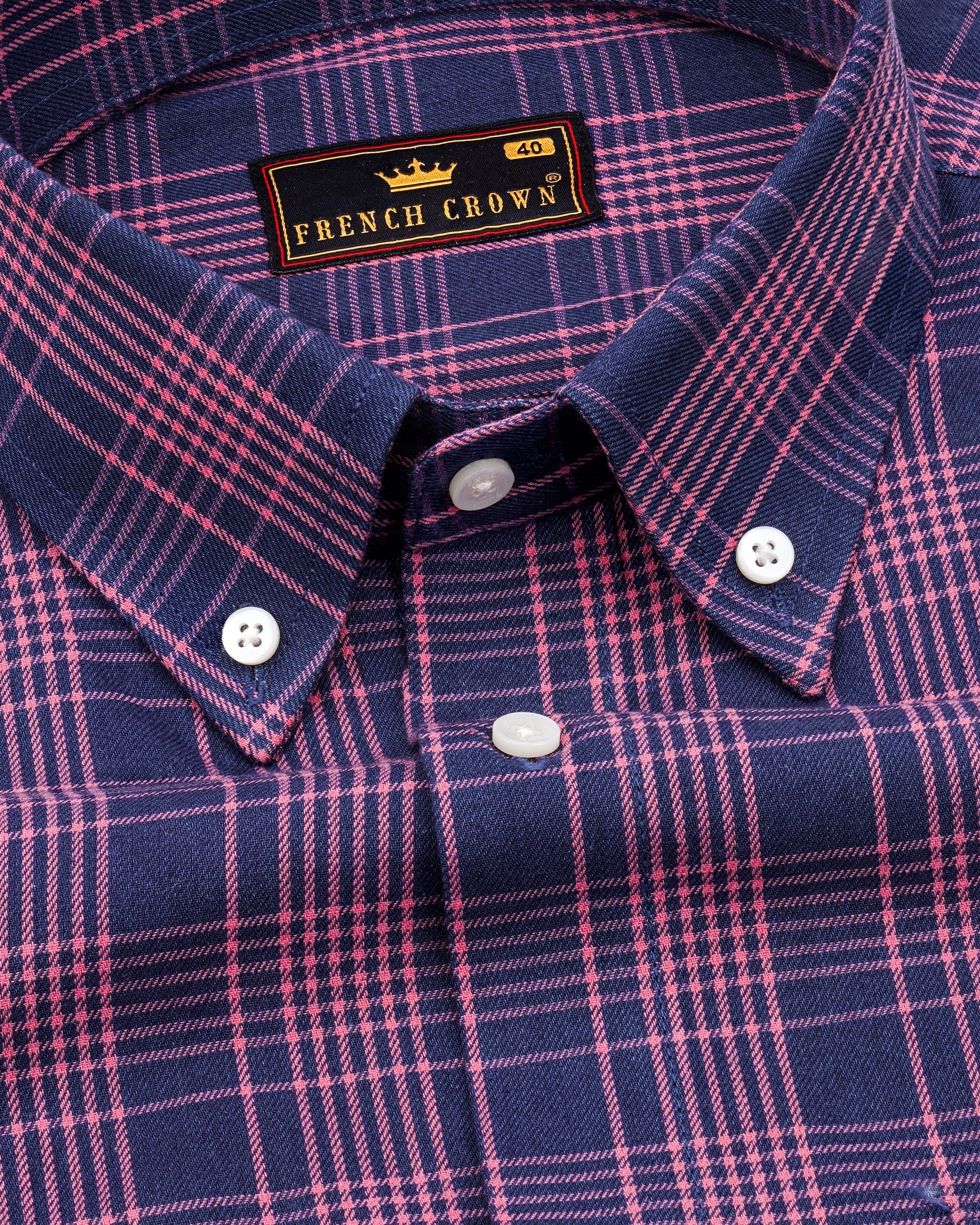 Rhino Navy Blue with Froly Pink Twill Windowpane Premium Cotton Shirt 8412-BD-38, 8412-BD-H-38, 8412-BD-39,8412-BD-H-39, 8412-BD-40, 8412-BD-H-40, 8412-BD-42, 8412-BD-H-42, 8412-BD-44, 8412-BD-H-44, 8412-BD-46, 8412-BD-H-46, 8412-BD-48, 8412-BD-H-48, 8412-BD-50, 8412-BD-H-50, 8412-BD-52, 8412-BD-H-52