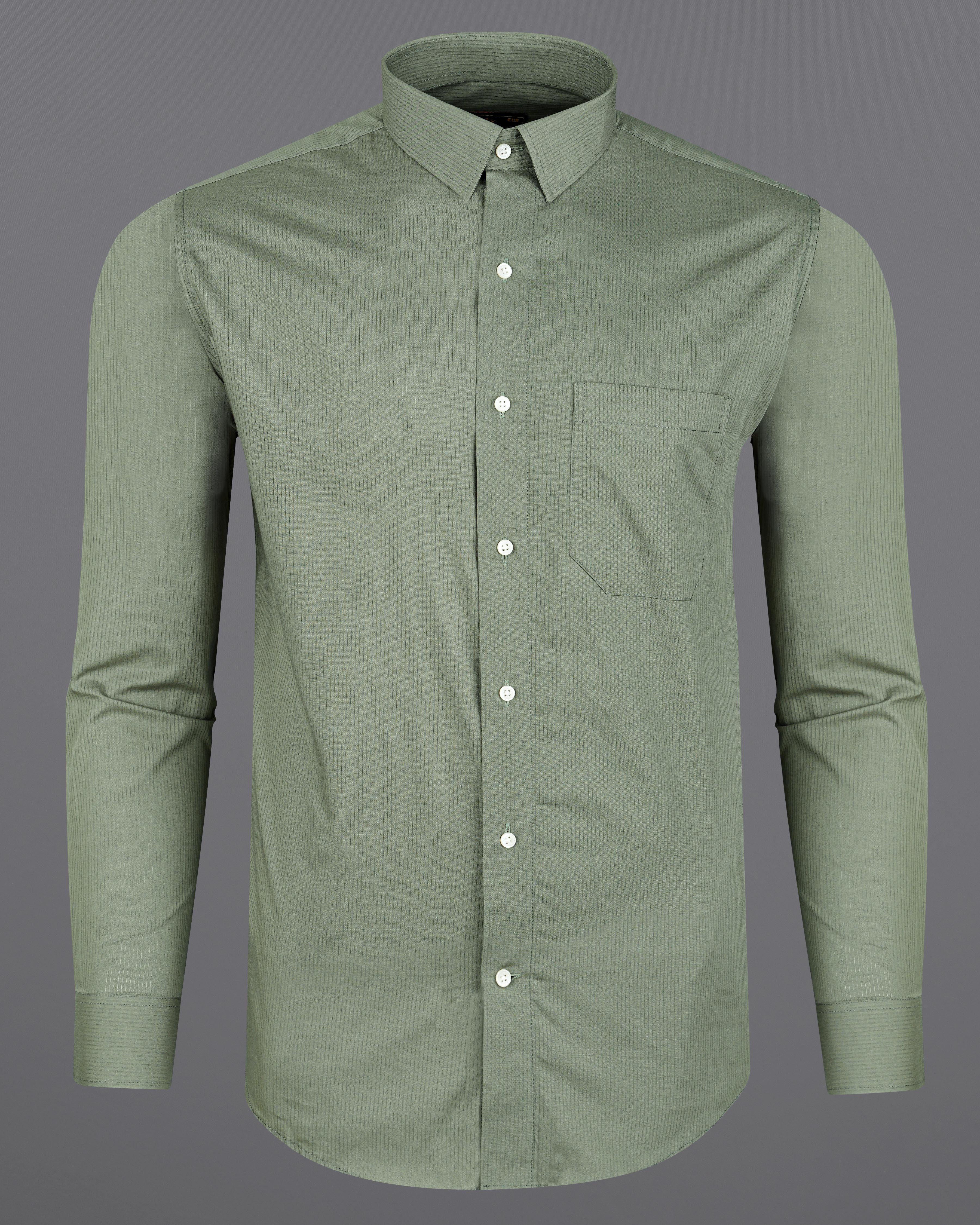 Oyster Green Striped Dobby Textured Premium Giza Cotton Shirt 8413-38, 8413-H-38, 8413-39,8413-H-39, 8413-40, 8413-H-40, 8413-42, 8413-H-42, 8413-44, 8413-H-44, 8413-46, 8413-H-46, 8413-48, 8413-H-48, 8413-50, 8413-H-50, 8413-52, 8413-H-52