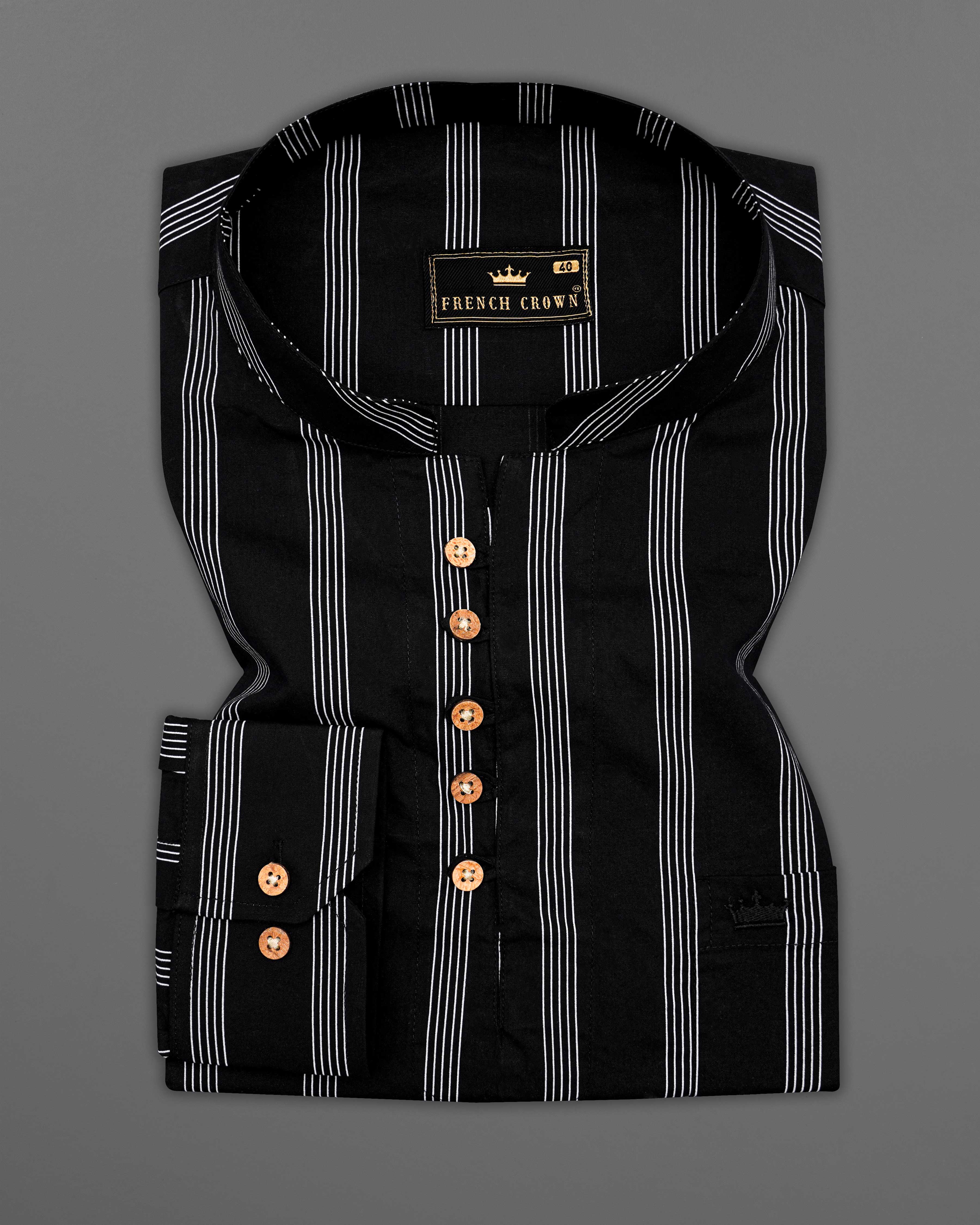 Jade Black Pin Striped Twill Premium Cotton Kurta Shirt 8495-KS-38,8495-KS-H-38,8495-KS-39,8495-KS-H-39,8495-KS-40,8495-KS-H-40,8495-KS-42,8495-KS-H-42,8495-KS-44,8495-KS-H-44,8495-KS-46,8495-KS-H-46,8495-KS-48,8495-KS-H-48,8495-KS-50,8495-KS-H-50,8495-KS-52,8495-KS-H-52