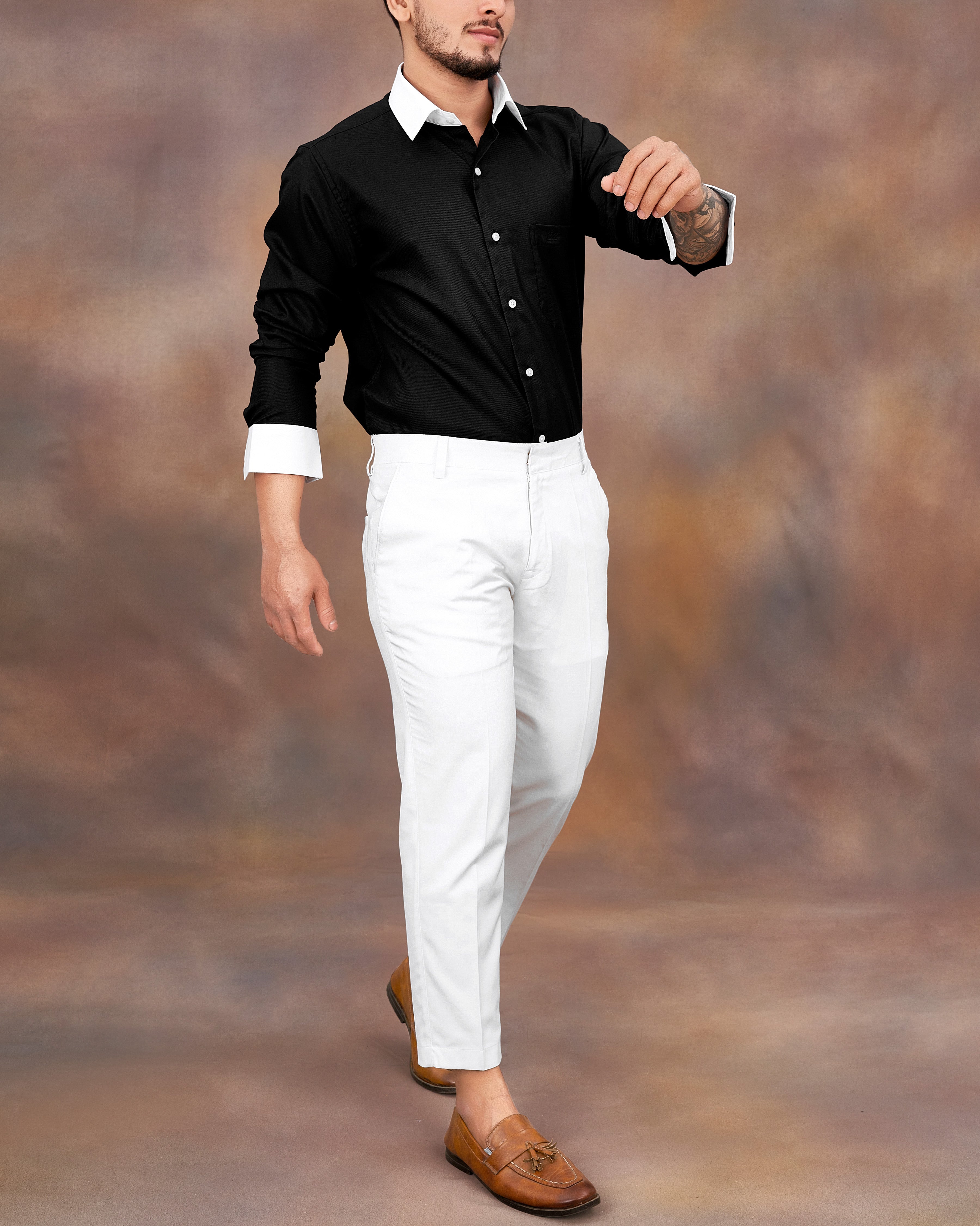 Jade Black with White Collar and Cuffs Twill Premium Cotton Shirt 8515-WCC-38, 8515-WCC-H-38, 8515-WCC-39, 8515-WCC-H-39, 8515-WCC-40, 8515-WCC-H-40, 8515-WCC-42, 8515-WCC-H-42, 8515-WCC-44, 8515-WCC-H-44, 8515-WCC-46, 8515-WCC-H-46, 8515-WCC-48, 8515-WCC-H-48, 8515-WCC-50, 8515-WCC-H-50, 8515-WCC-52, 8515-WCC-H-52