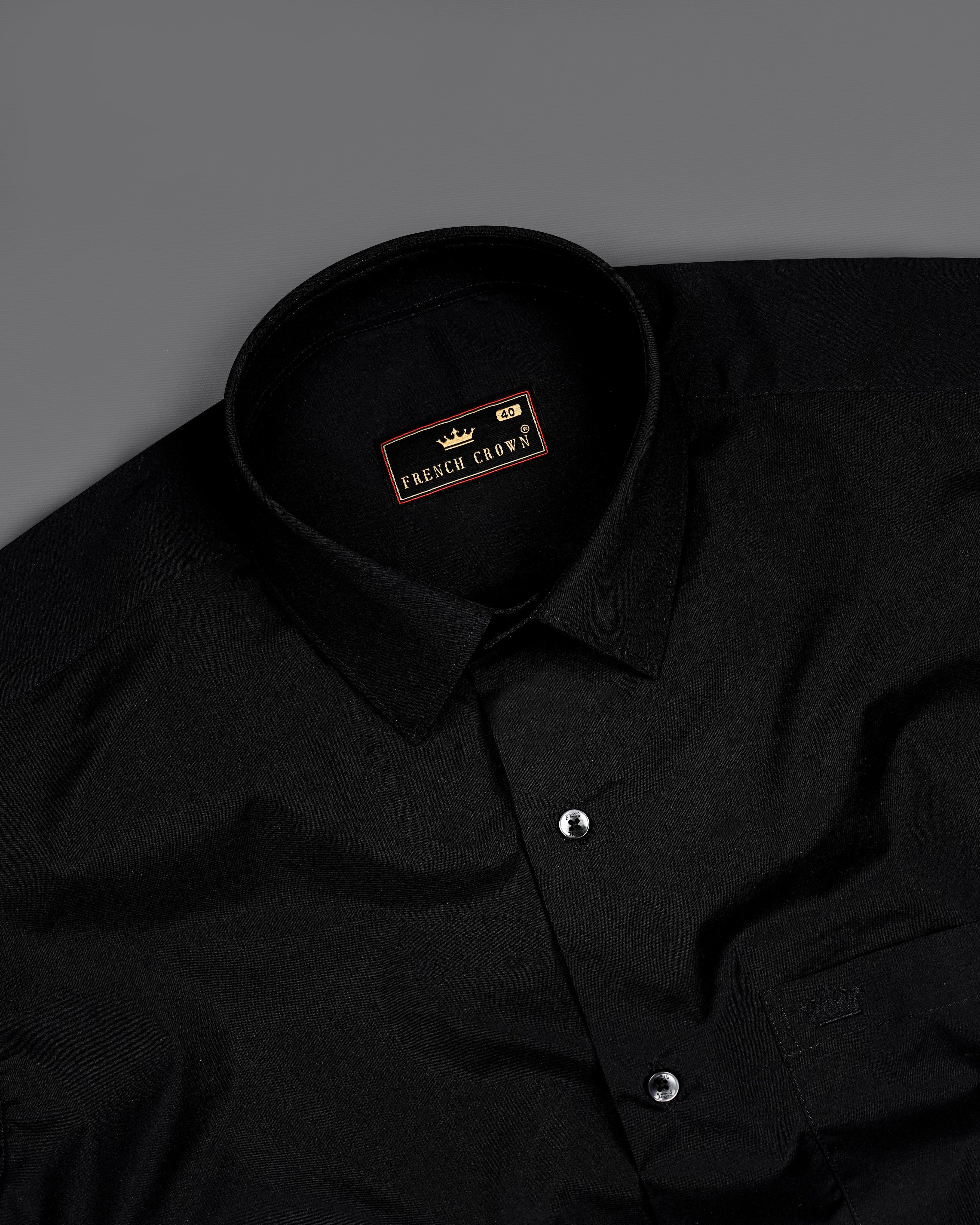 Jade Black Premium Cotton Shirt 8523-BLK-38, 8523-BLK-H-38, 8523-BLK-39, 8523-BLK-H-39, 8523-BLK-40, 8523-BLK-H-40, 8523-BLK-42, 8523-BLK-H-42, 8523-BLK-44, 8523-BLK-H-44, 8523-BLK-46, 8523-BLK-H-46, 8523-BLK-48, 8523-BLK-H-48, 8523-BLK-50, 8523-BLK-H-50, 8523-BLK-52, 8523-BLK-H-52