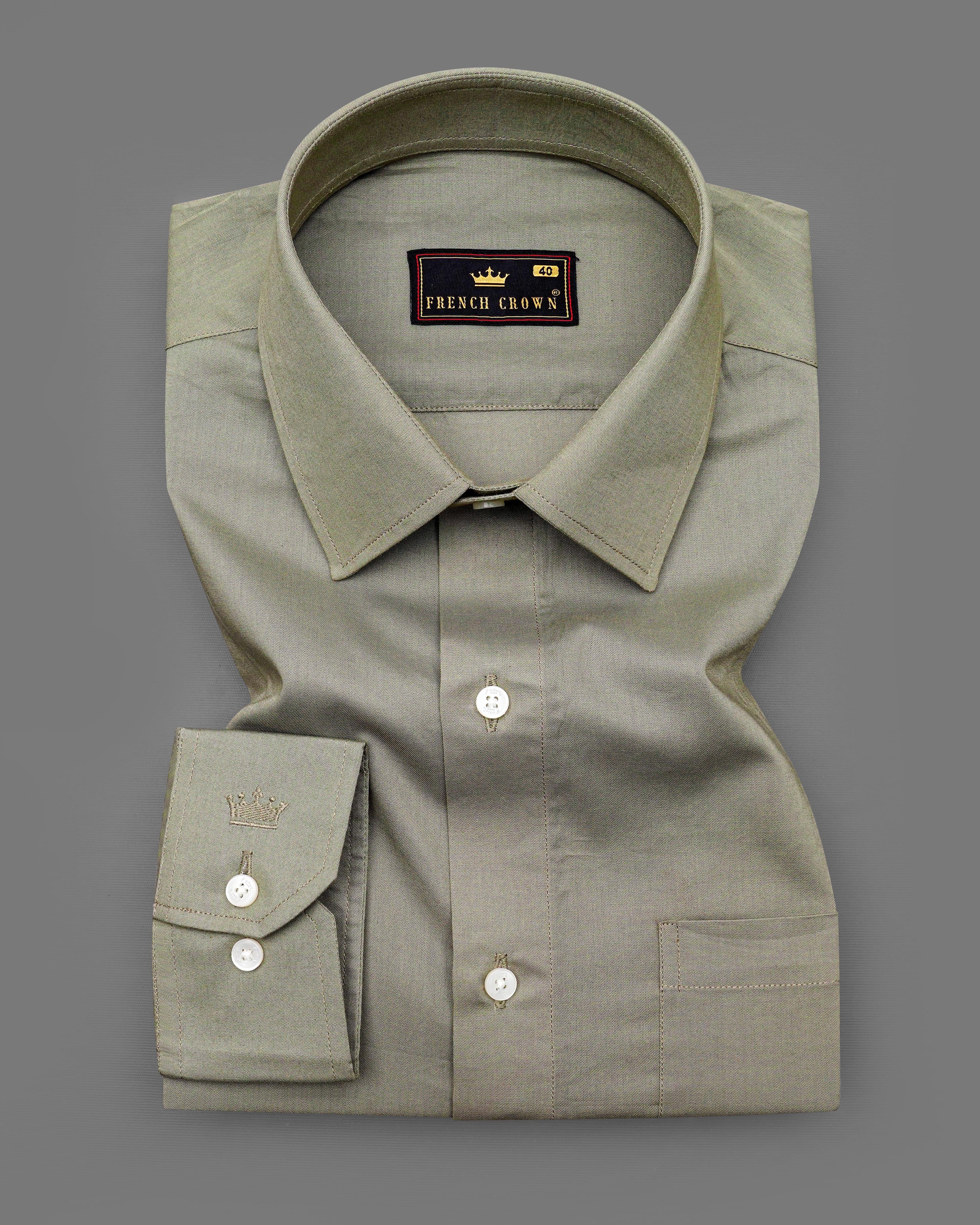 Oyster Green Premium Cotton Shirt  8560-38,8560-H-38,8560-39,8560-H-39,8560-40,8560-H-40,8560-42,8560-H-42,8560-44,8560-H-44,8560-46,8560-H-46,8560-48,8560-H-48,8560-50,8560-H-50,8560-52,8560-H-52