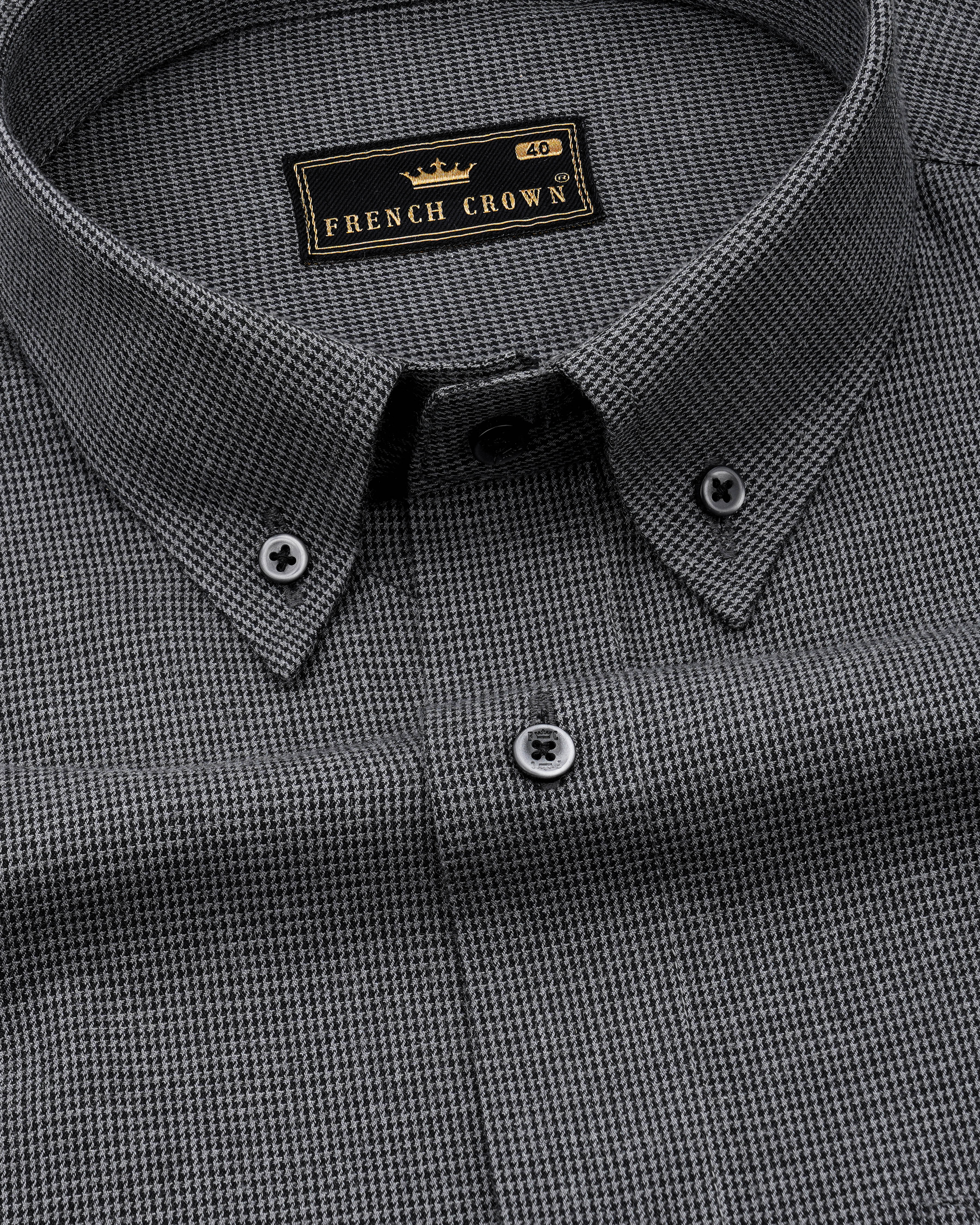 Gravel Grey Houndstooth Shirt  8563-BD-BLK-38,8563-BD-BLK-H-38,8563-BD-BLK-39,8563-BD-BLK-H-39,8563-BD-BLK-40,8563-BD-BLK-H-40,8563-BD-BLK-42,8563-BD-BLK-H-42,8563-BD-BLK-44,8563-BD-BLK-H-44,8563-BD-BLK-46,8563-BD-BLK-H-46,8563-BD-BLK-48,8563-BD-BLK-H-48,8563-BD-BLK-50,8563-BD-BLK-H-50,8563-BD-BLK-52,8563-BD-BLK-H-52