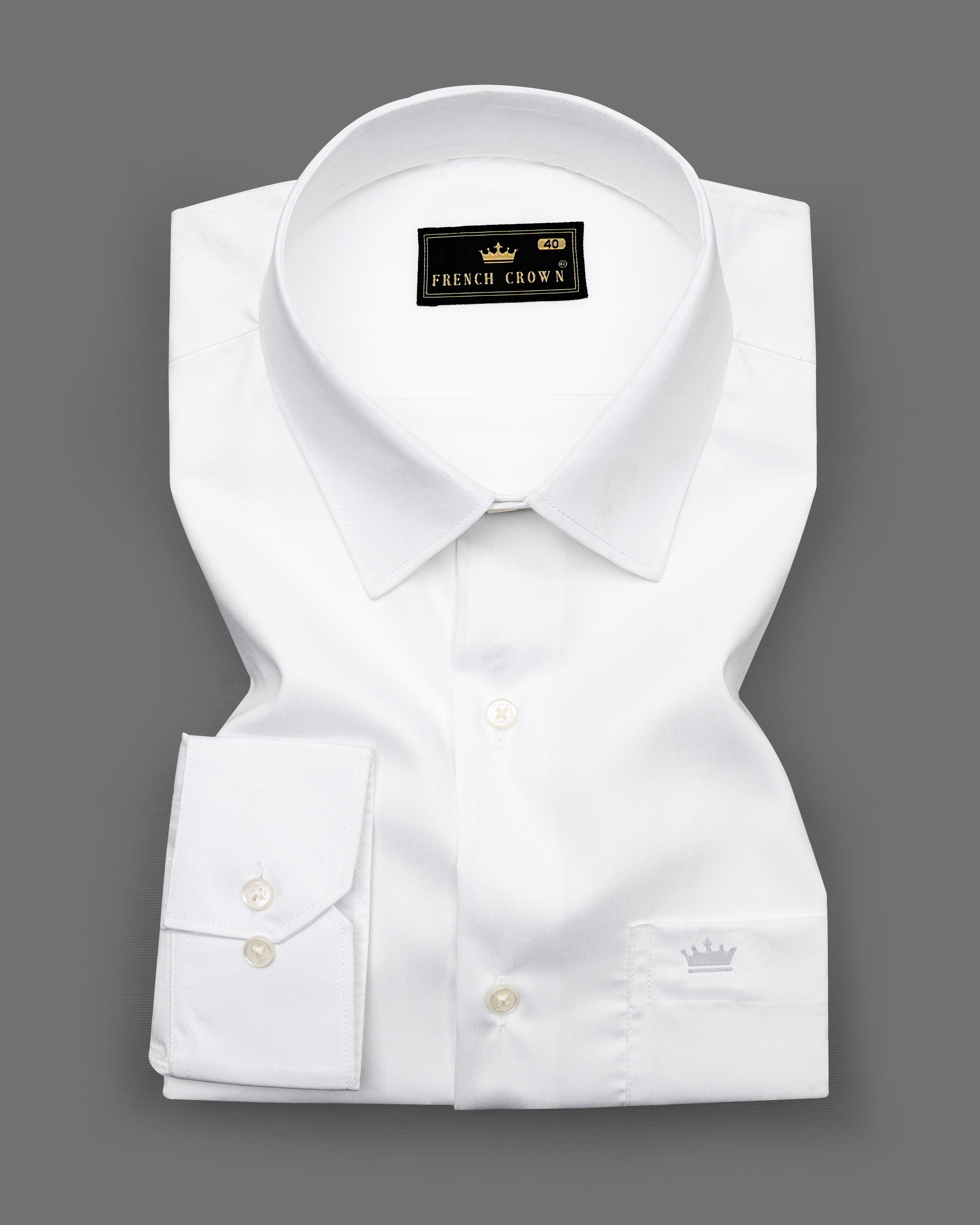 Bright White Twill Textured Giza Cotton Shirt 8568-38, 8568-H-38, 8568-39, 8568-H-39, 8568-40, 8568-H-40, 8568-42, 8568-H-42, 8568-44, 8568-H-44, 8568-46, 8568-H-46, 8568-48, 8568-H-48, 8568-50, 8568-H-50, 8568-52, 8568-H-52