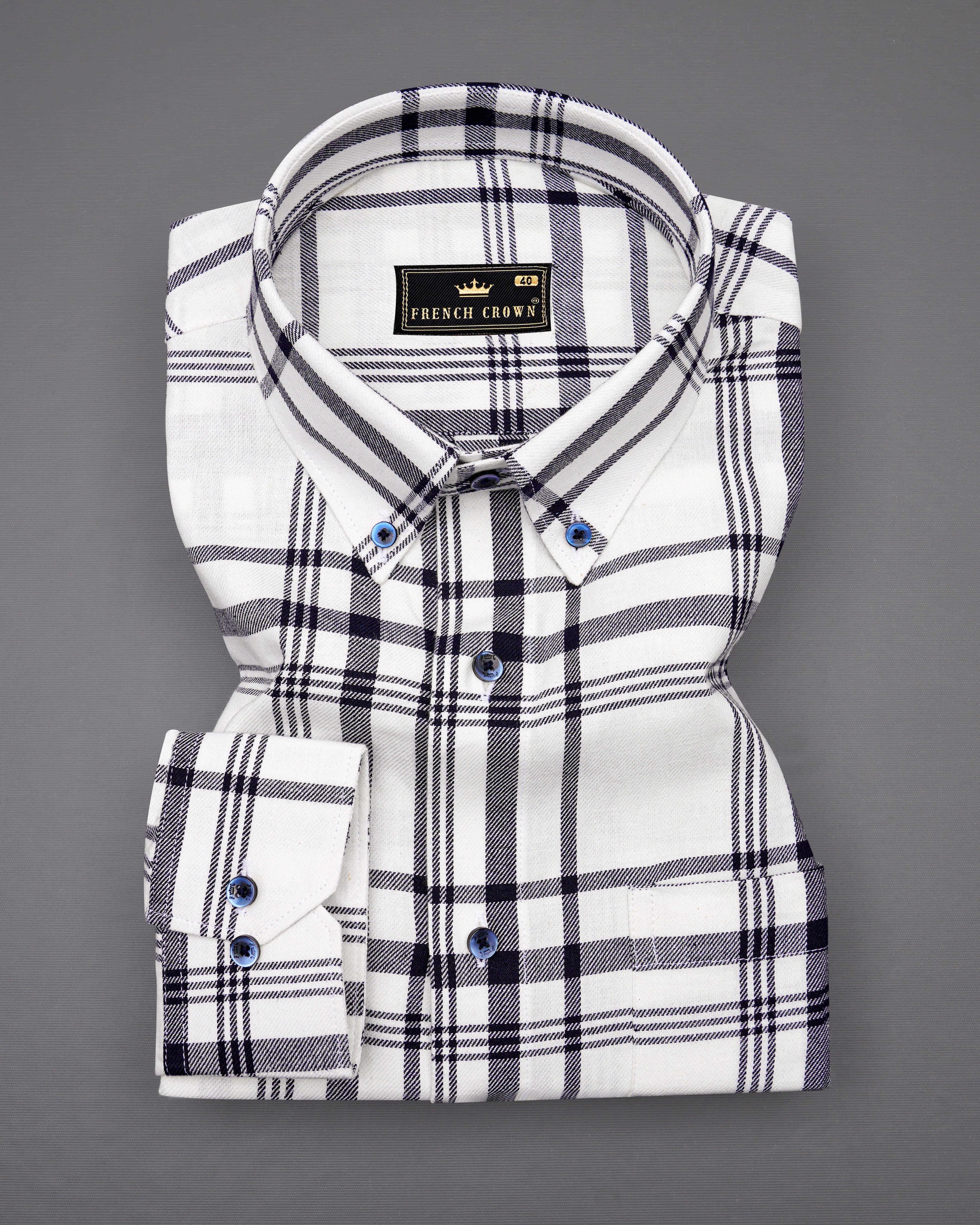 Bright White and Black Twill Plaid Premium Cotton Shirt  8613-BD-BLE-38,8613-BD-BLE-H-38,8613-BD-BLE-39,8613-BD-BLE-H-39,8613-BD-BLE-40,8613-BD-BLE-H-40,8613-BD-BLE-42,8613-BD-BLE-H-42,8613-BD-BLE-44,8613-BD-BLE-H-44,8613-BD-BLE-46,8613-BD-BLE-H-46,8613-BD-BLE-48,8613-BD-BLE-H-48,8613-BD-BLE-50,8613-BD-BLE-H-50,8613-BD-BLE-52,8613-BD-BLE-H-52