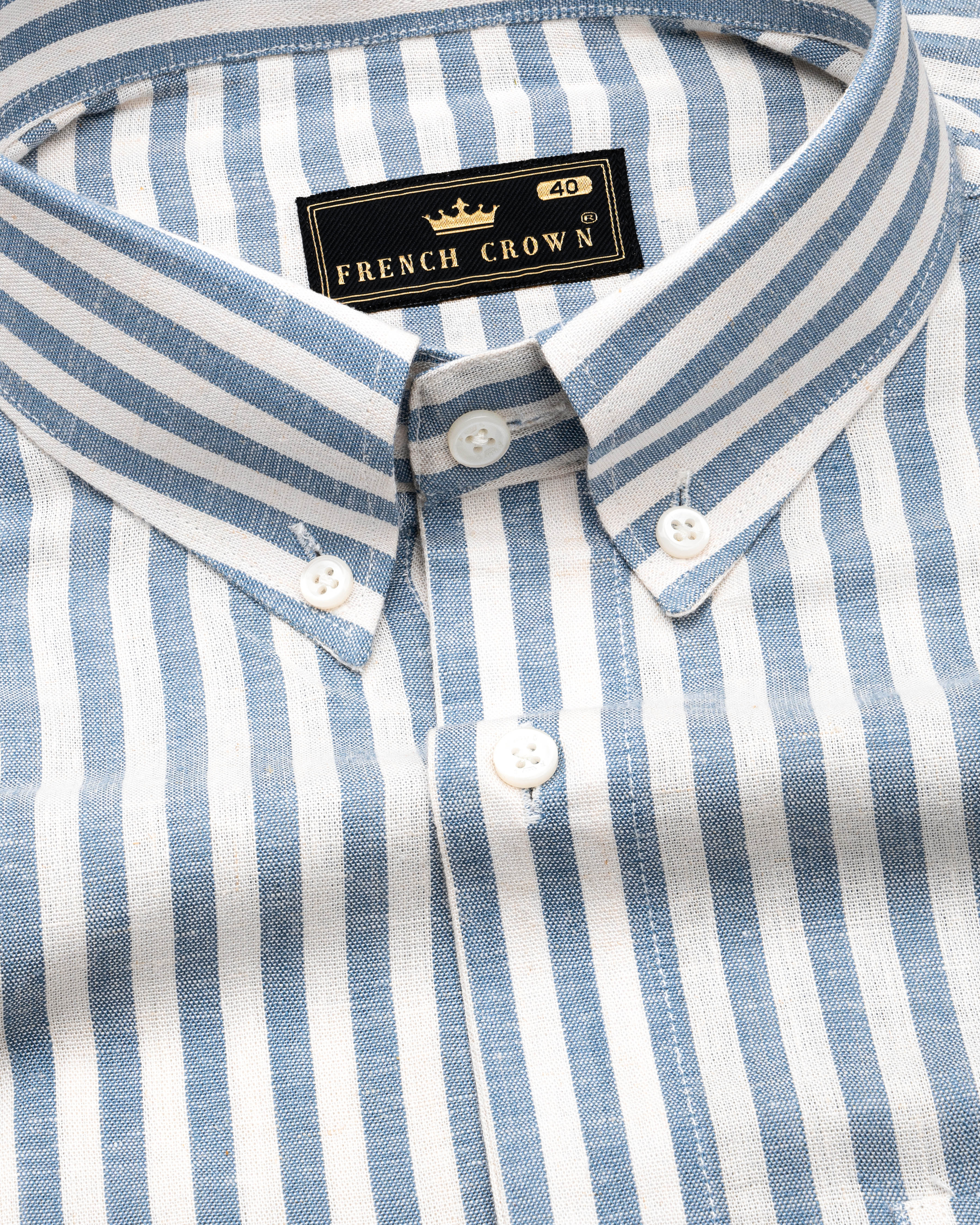 Bright White with Lynch Blue Striped Premium Tencel Shirt  8627-BD-38,8627-BD-H-38,8627-BD-39,8627-BD-H-39,8627-BD-40,8627-BD-H-40,8627-BD-42,8627-BD-H-42,8627-BD-44,8627-BD-H-44,8627-BD-46,8627-BD-H-46,8627-BD-48,8627-BD-H-48,8627-BD-50,8627-BD-H-50,8627-BD-52,8627-BD-H-52