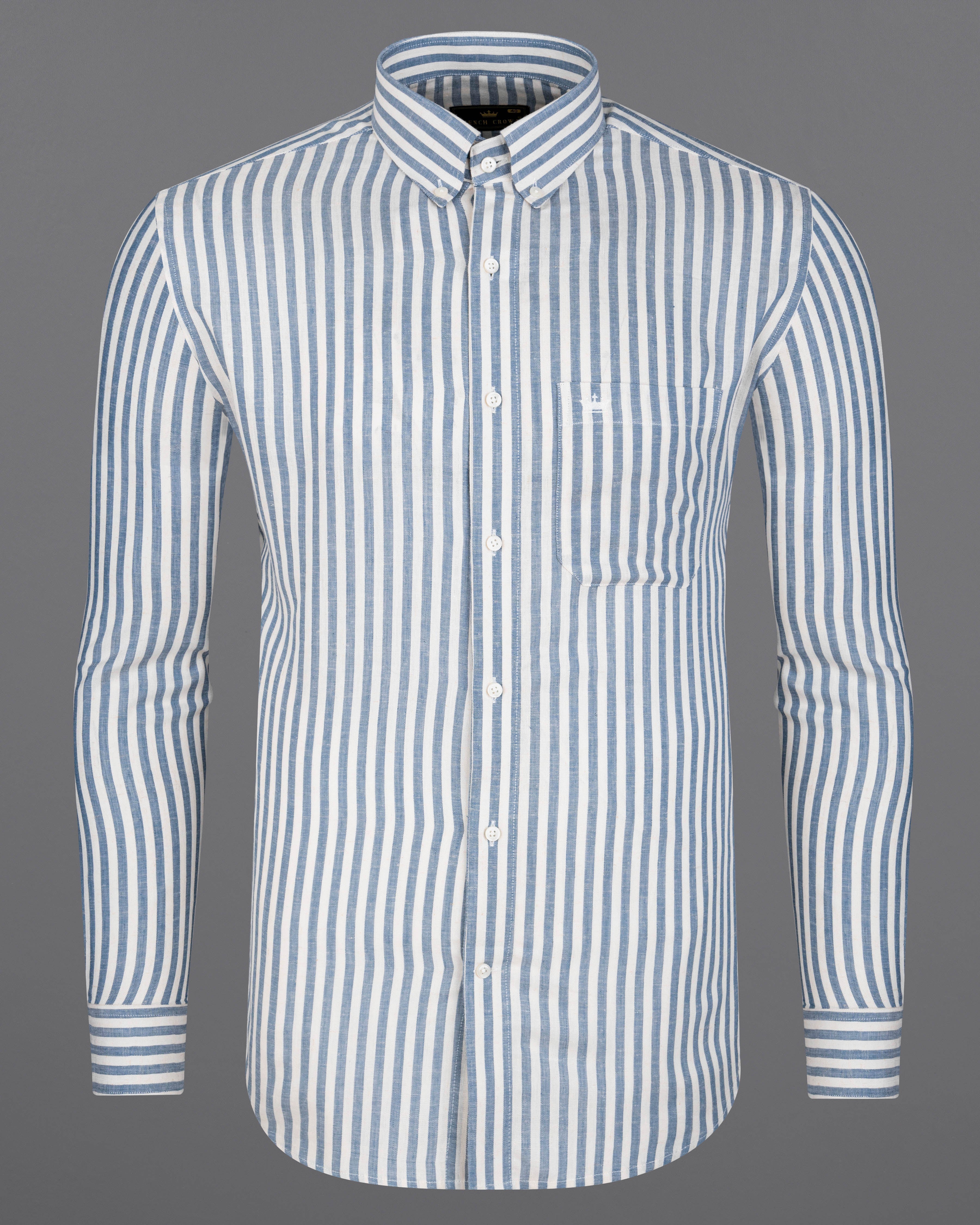 Bright White with Lynch Blue Striped Premium Tencel Shirt  8627-BD-38,8627-BD-H-38,8627-BD-39,8627-BD-H-39,8627-BD-40,8627-BD-H-40,8627-BD-42,8627-BD-H-42,8627-BD-44,8627-BD-H-44,8627-BD-46,8627-BD-H-46,8627-BD-48,8627-BD-H-48,8627-BD-50,8627-BD-H-50,8627-BD-52,8627-BD-H-52