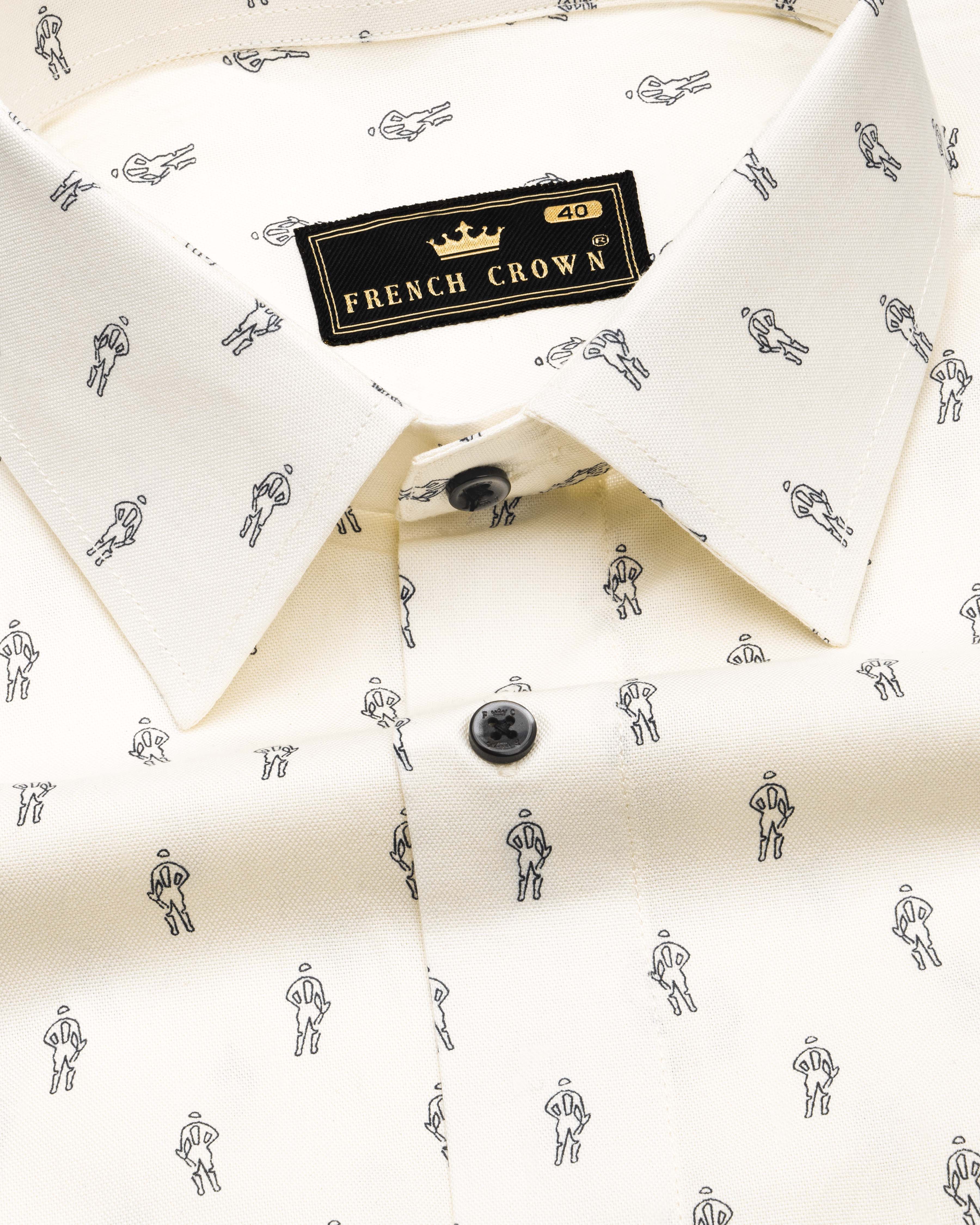 Antique Cream Printed Royal Oxford Shirt  8631-BLK-38,8631-BLK-H-38,8631-BLK-39,8631-BLK-H-39,8631-BLK-40,8631-BLK-H-40,8631-BLK-42,8631-BLK-H-42,8631-BLK-44,8631-BLK-H-44,8631-BLK-46,8631-BLK-H-46,8631-BLK-48,8631-BLK-H-48,8631-BLK-50,8631-BLK-H-50,8631-BLK-52,8631-BLK-H-52