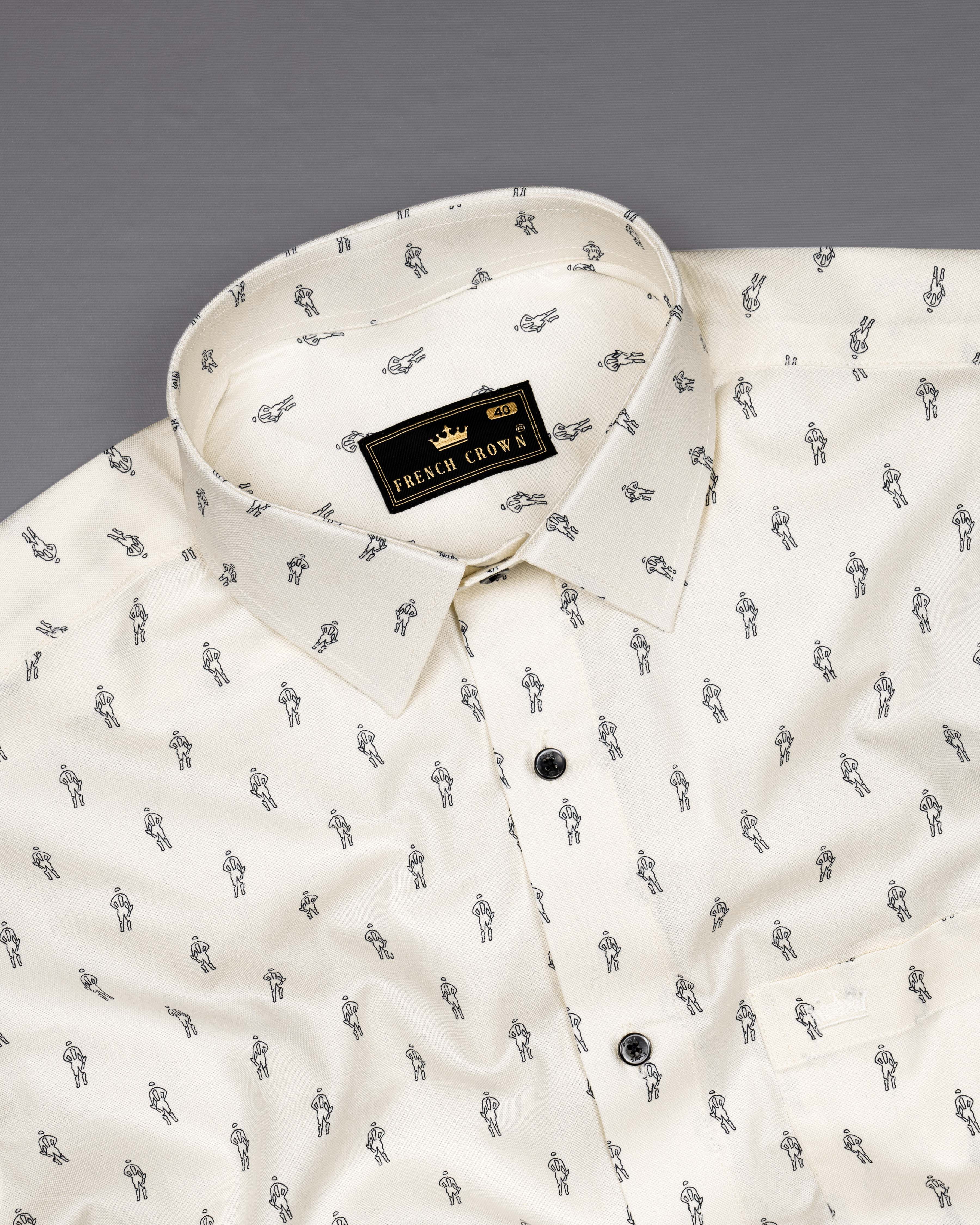 Antique Cream Printed Royal Oxford Shirt  8631-BLK-38,8631-BLK-H-38,8631-BLK-39,8631-BLK-H-39,8631-BLK-40,8631-BLK-H-40,8631-BLK-42,8631-BLK-H-42,8631-BLK-44,8631-BLK-H-44,8631-BLK-46,8631-BLK-H-46,8631-BLK-48,8631-BLK-H-48,8631-BLK-50,8631-BLK-H-50,8631-BLK-52,8631-BLK-H-52