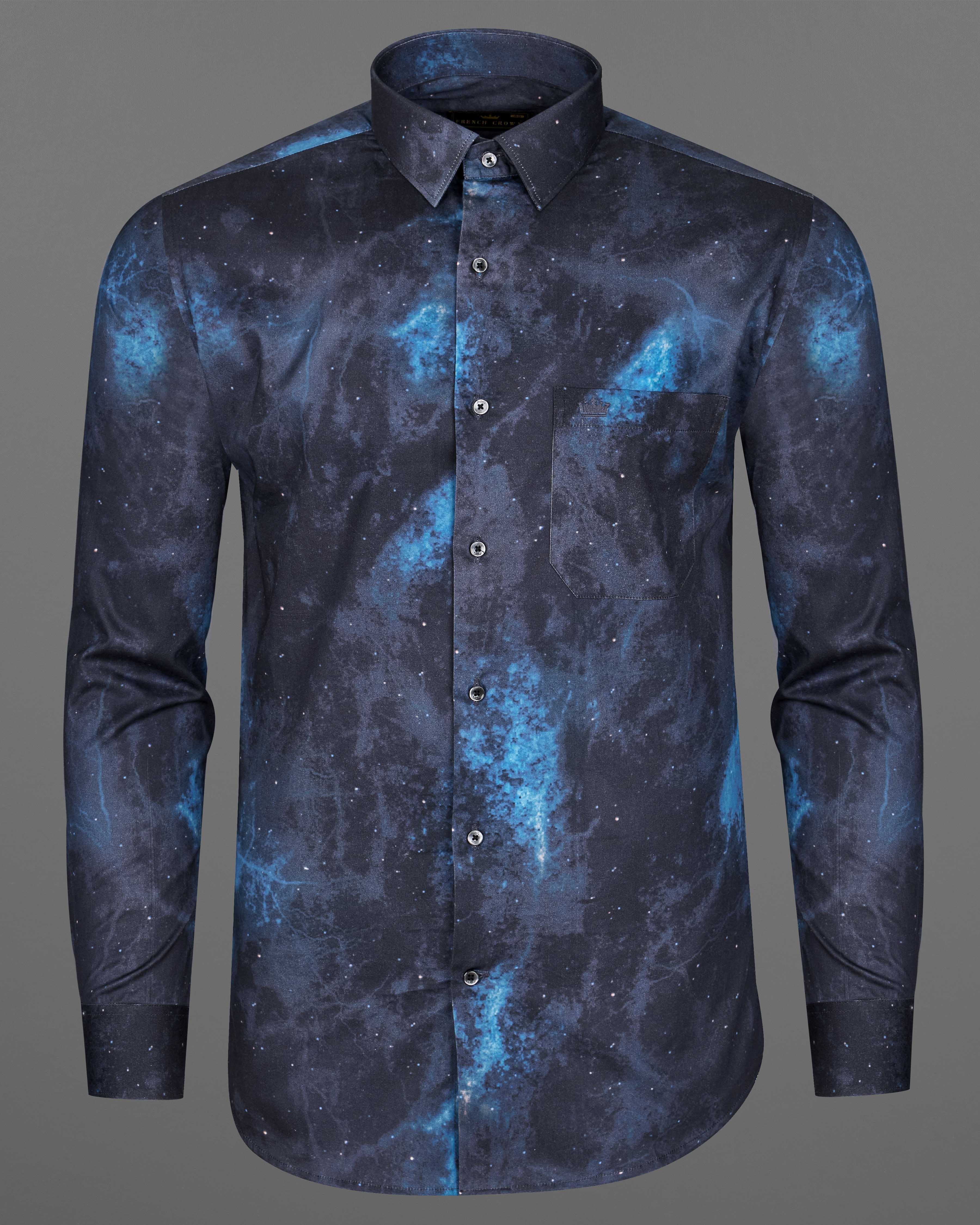 Thunder Navy Blue with Glacier Blue Marble Printed Super Soft Premium Cotton Shirt  8642-BLK-38,8642-BLK-H-38,8642-BLK-39,8642-BLK-H-39,8642-BLK-40,8642-BLK-H-40,8642-BLK-42,8642-BLK-H-42,8642-BLK-44,8642-BLK-H-44,8642-BLK-46,8642-BLK-H-46,8642-BLK-48,8642-BLK-H-48,8642-BLK-50,8642-BLK-H-50,8642-BLK-52,8642-BLK-H-52