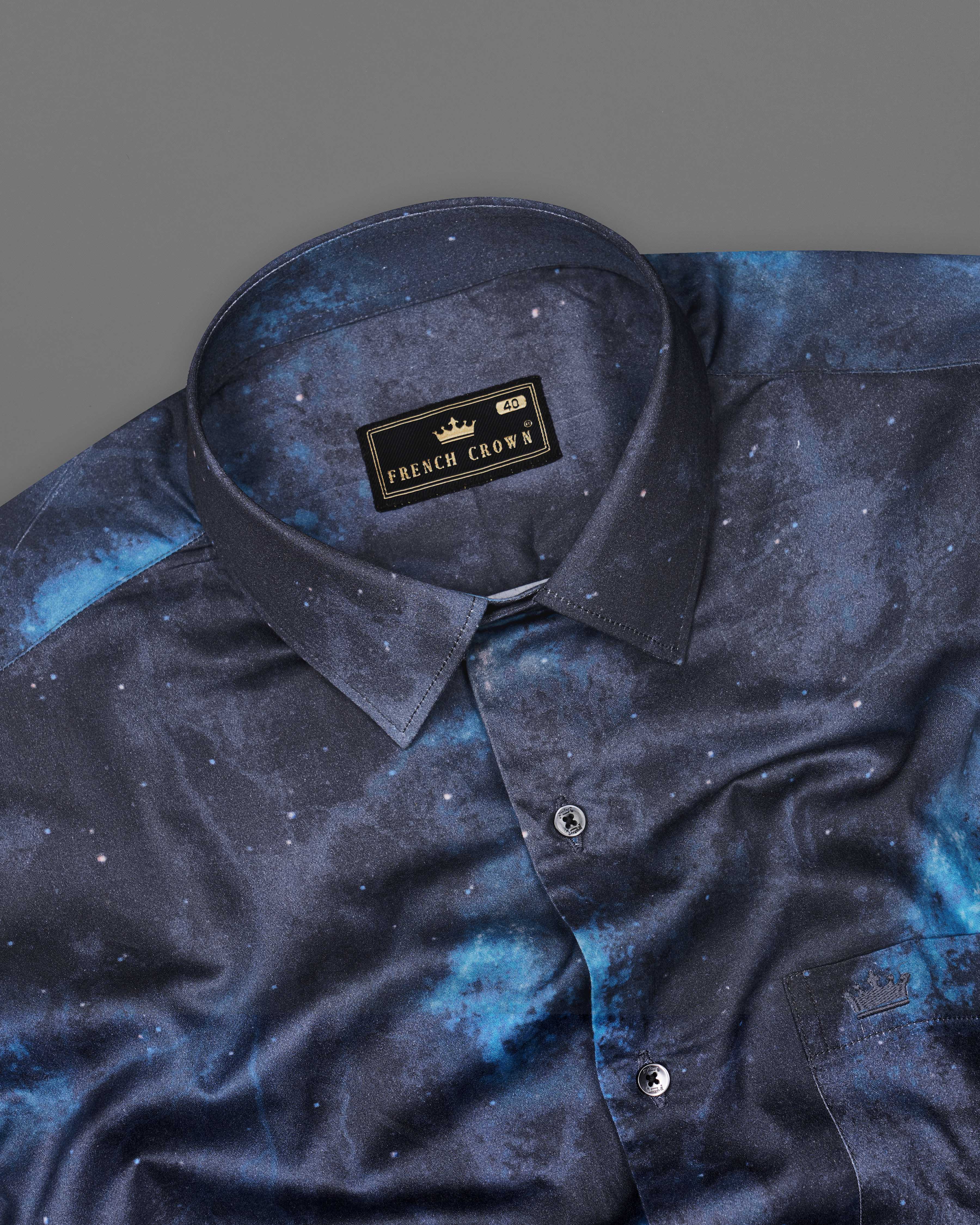 Thunder Navy Blue with Glacier Blue Marble Printed Super Soft Premium Cotton Shirt  8642-BLK-38,8642-BLK-H-38,8642-BLK-39,8642-BLK-H-39,8642-BLK-40,8642-BLK-H-40,8642-BLK-42,8642-BLK-H-42,8642-BLK-44,8642-BLK-H-44,8642-BLK-46,8642-BLK-H-46,8642-BLK-48,8642-BLK-H-48,8642-BLK-50,8642-BLK-H-50,8642-BLK-52,8642-BLK-H-52