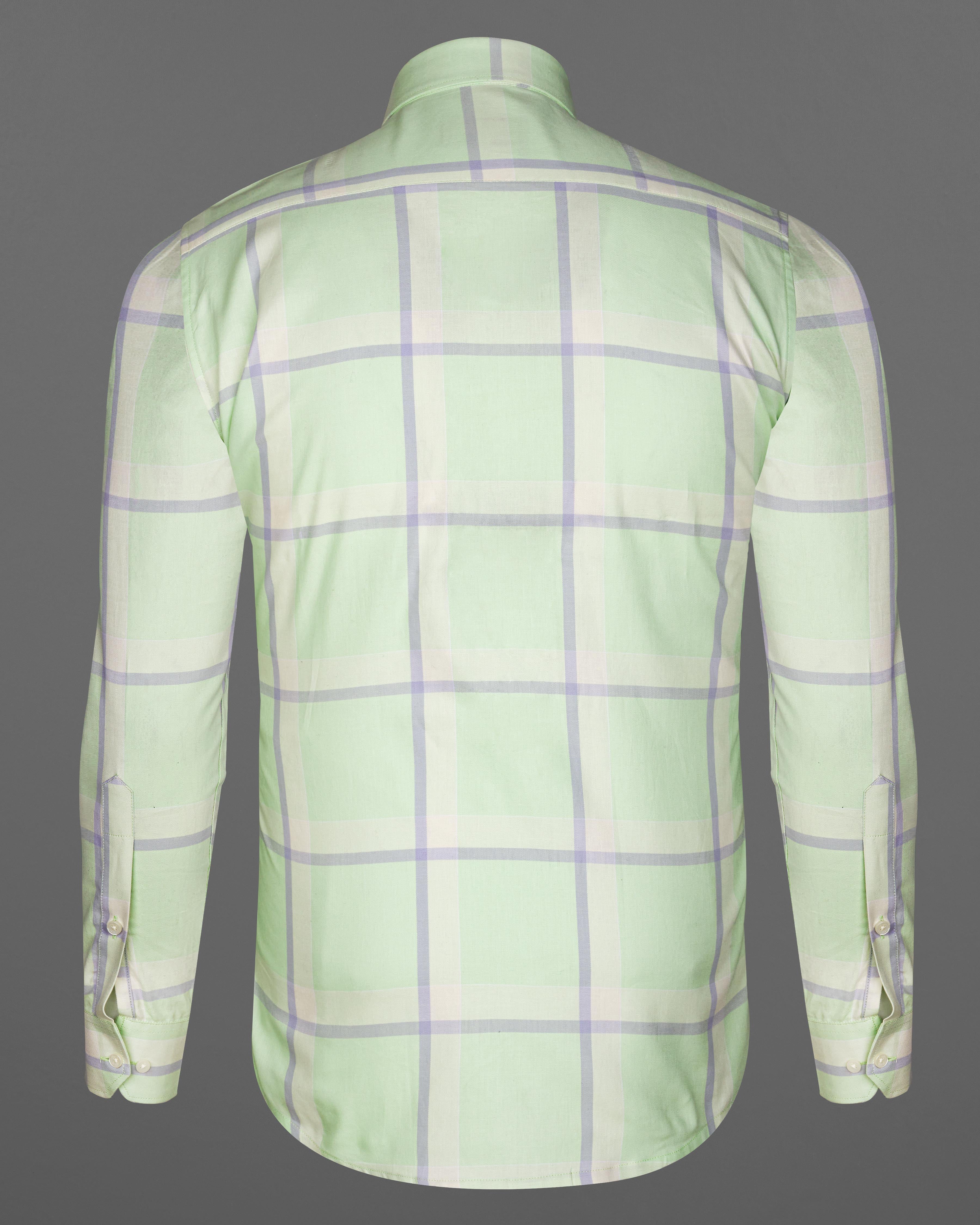 Beryl Green Twill Windowpane Premium Cotton Shirt  8658-CA-38,8658-CA-H-38,8658-CA-39,8658-CA-H-39,8658-CA-40,8658-CA-H-40,8658-CA-42,8658-CA-H-42,8658-CA-44,8658-CA-H-44,8658-CA-46,8658-CA-H-46,8658-CA-48,8658-CA-H-48,8658-CA-50,8658-CA-H-50,8658-CA-52,8658-CA-H-52