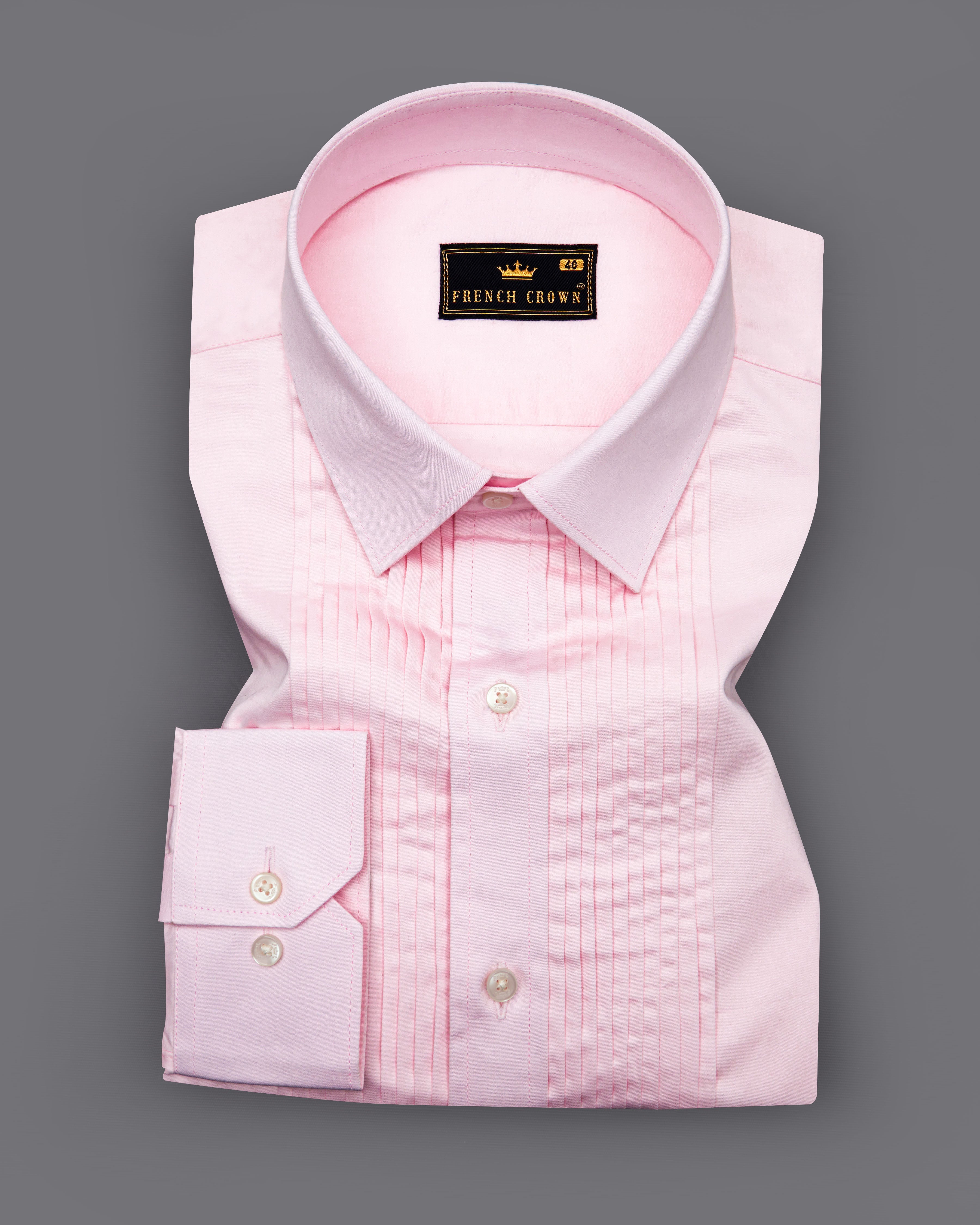 Carousel Pink Subtle Sheen Snake Pleated Super Soft Premium Cotton Tuxedo Shirt 8686-TXD-38, 8686-TXD-H-38, 8686-TXD-39, 8686-TXD-H-39, 8686-TXD-40, 8686-TXD-H-40, 8686-TXD-42, 8686-TXD-H-42, 8686-TXD-44, 8686-TXD-H-44, 8686-TXD-46, 8686-TXD-H-46, 8686-TXD-48, 8686-TXD-H-48, 8686-TXD-50, 8686-TXD-H-50, 8686-TXD-52, 8686-TXD-H-52